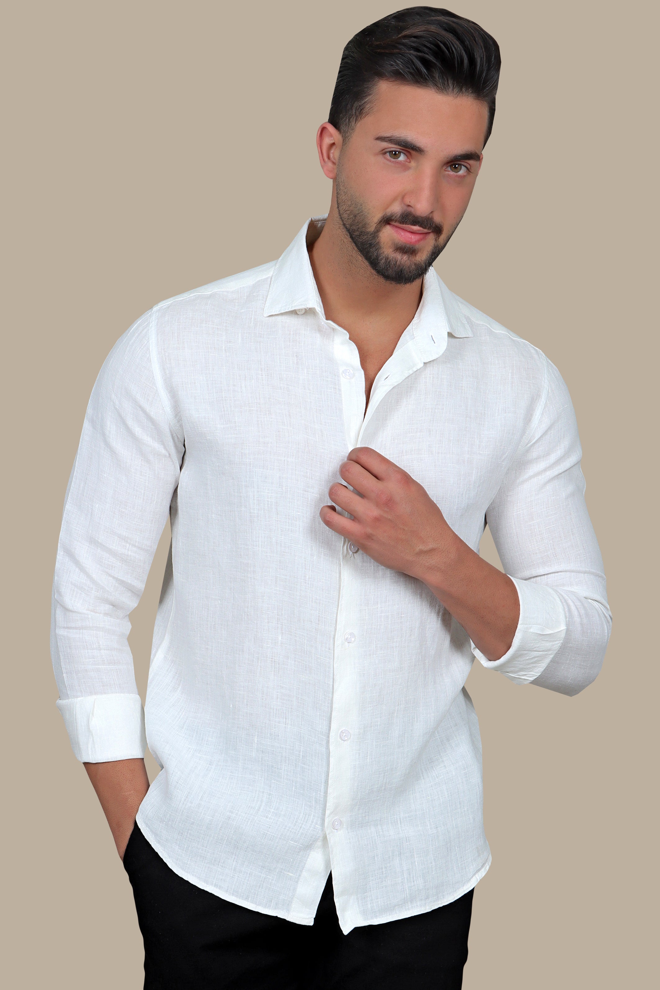 Classic White Linen Shirt