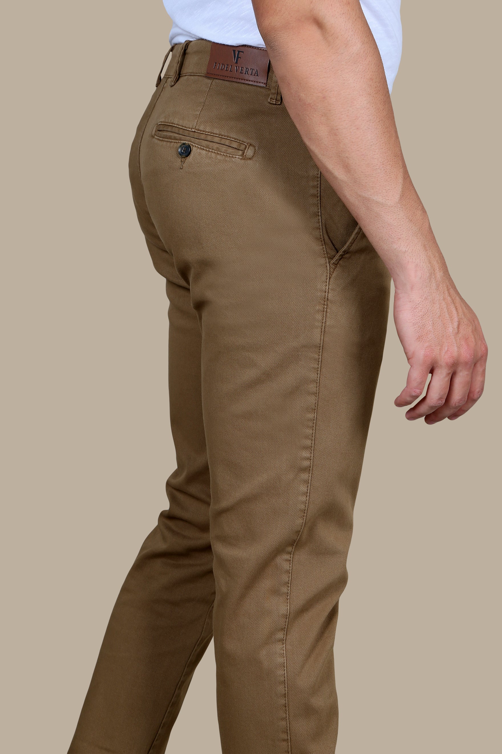 Brown Oxford Chino Slim Fit