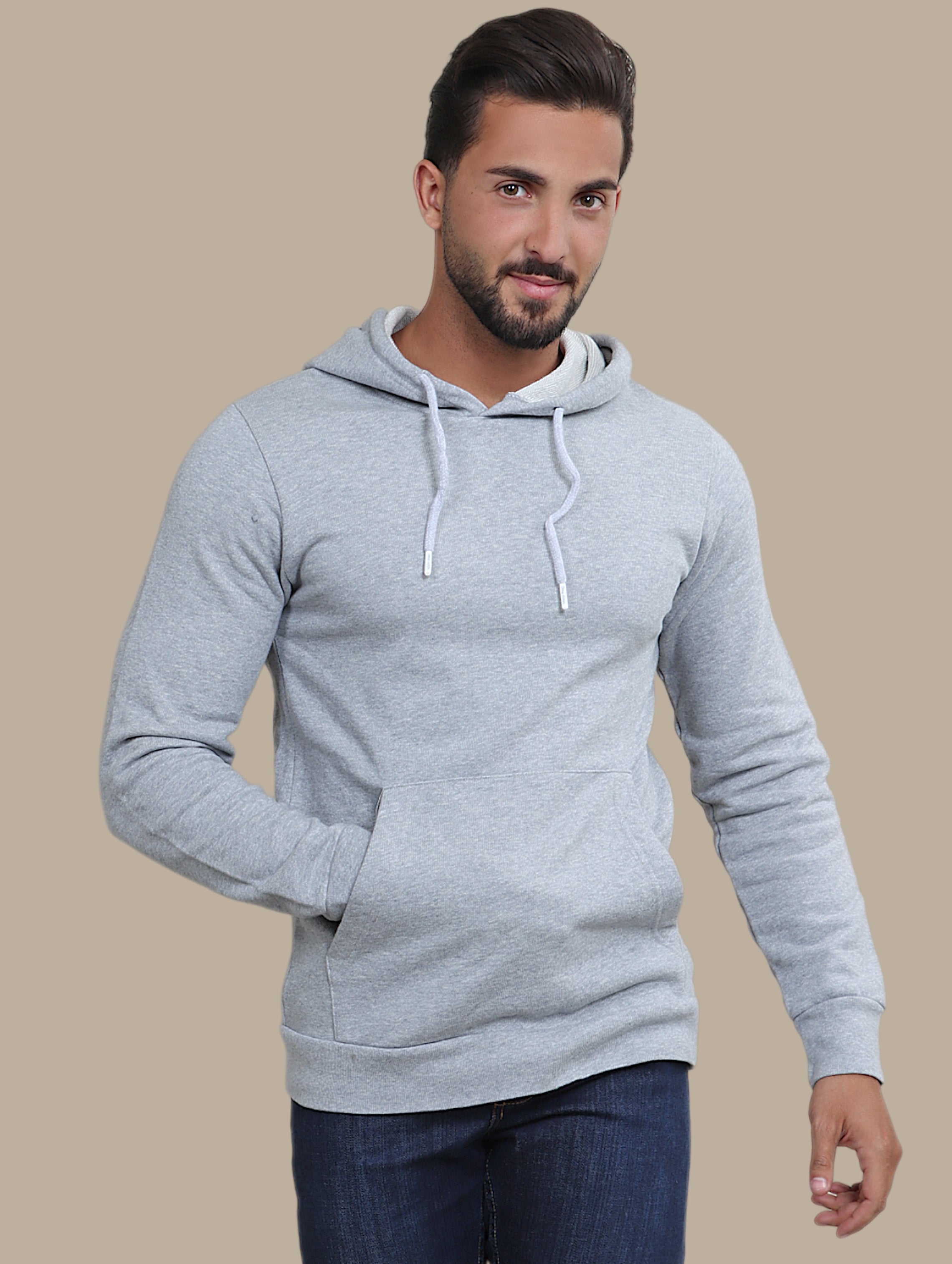 Hoodie With Pockets | Light Grey