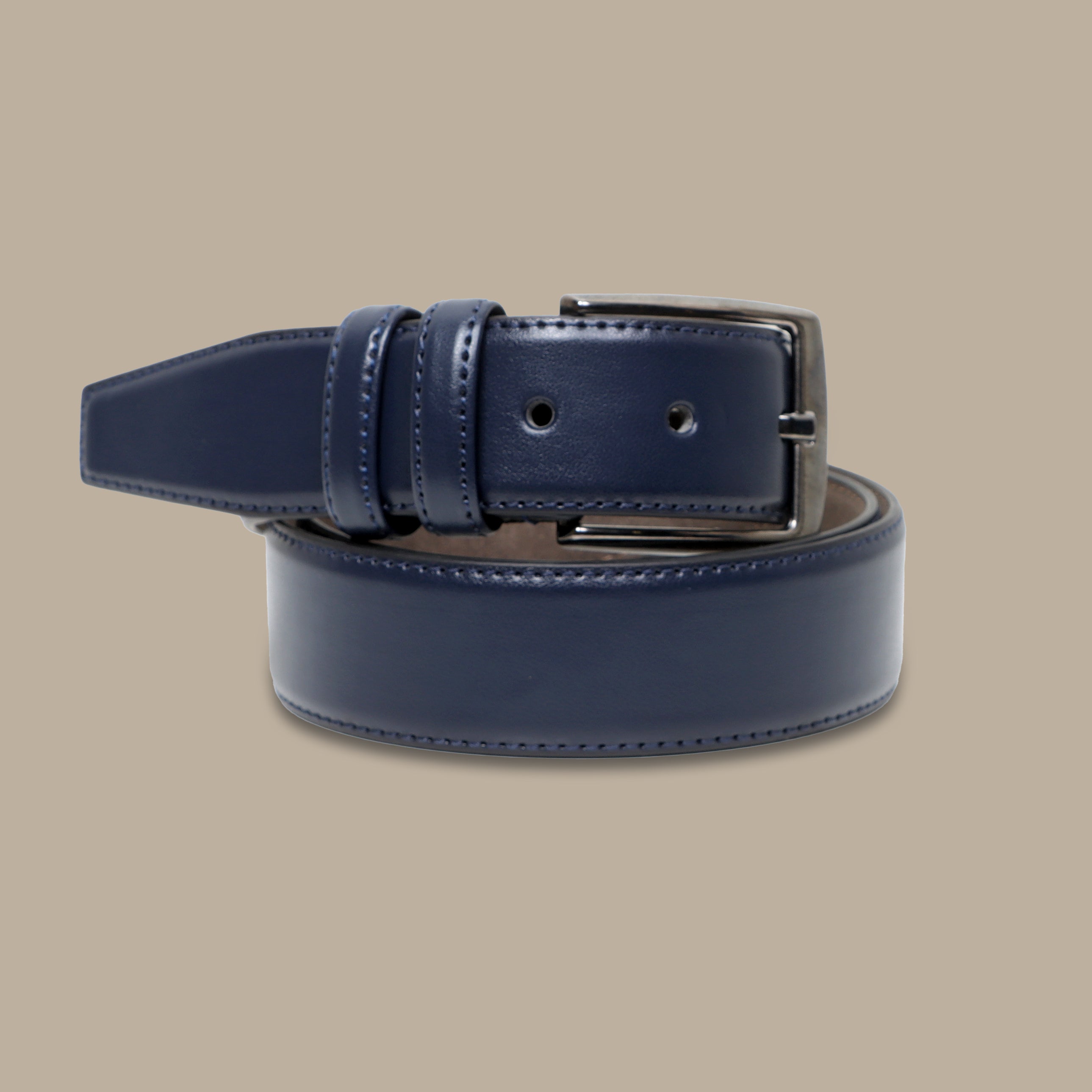 Navy Essentials: Classic PU Basic Belt for Timeless Style