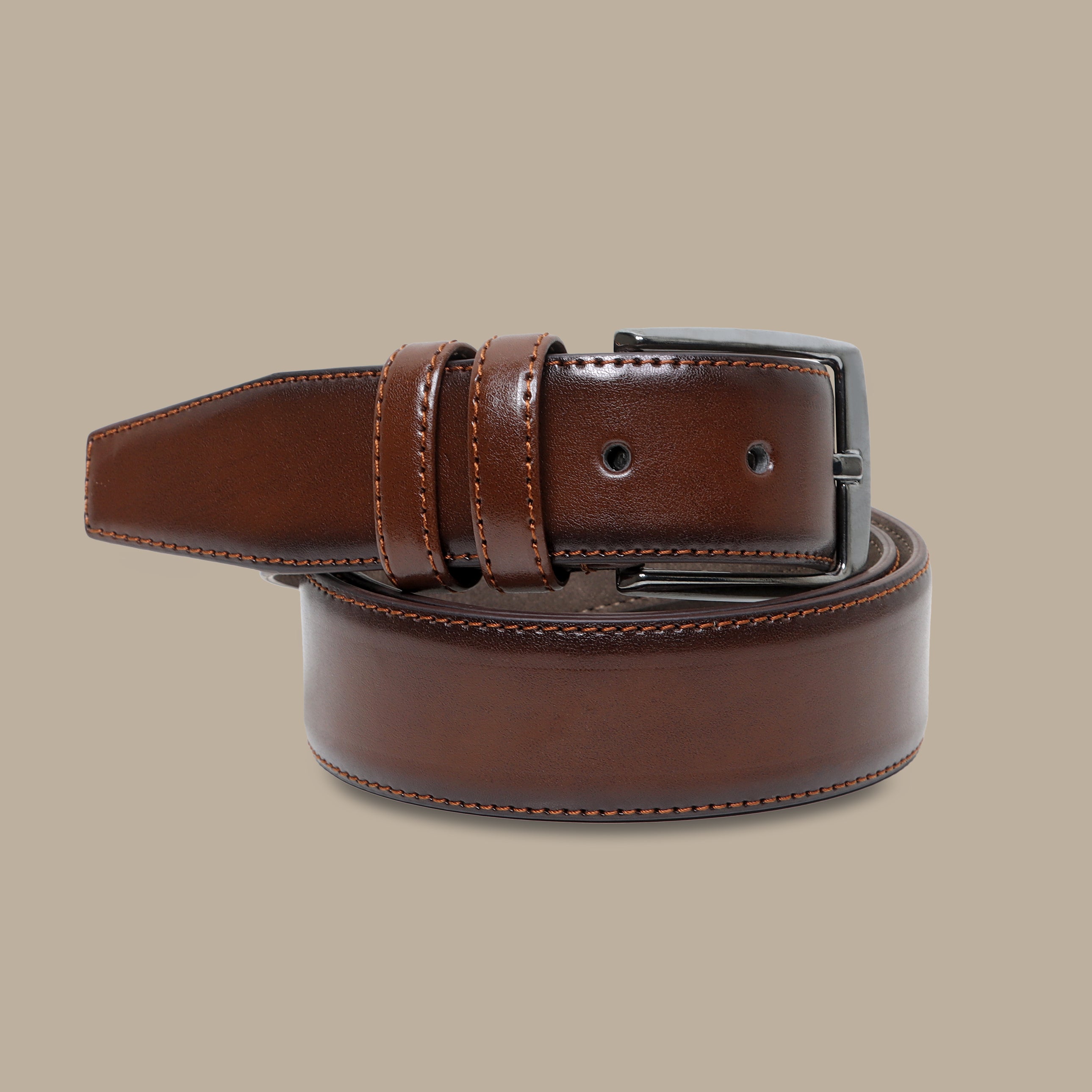 Cocoa Classic: Basic Brown PU Belt for Timeless Appeal
