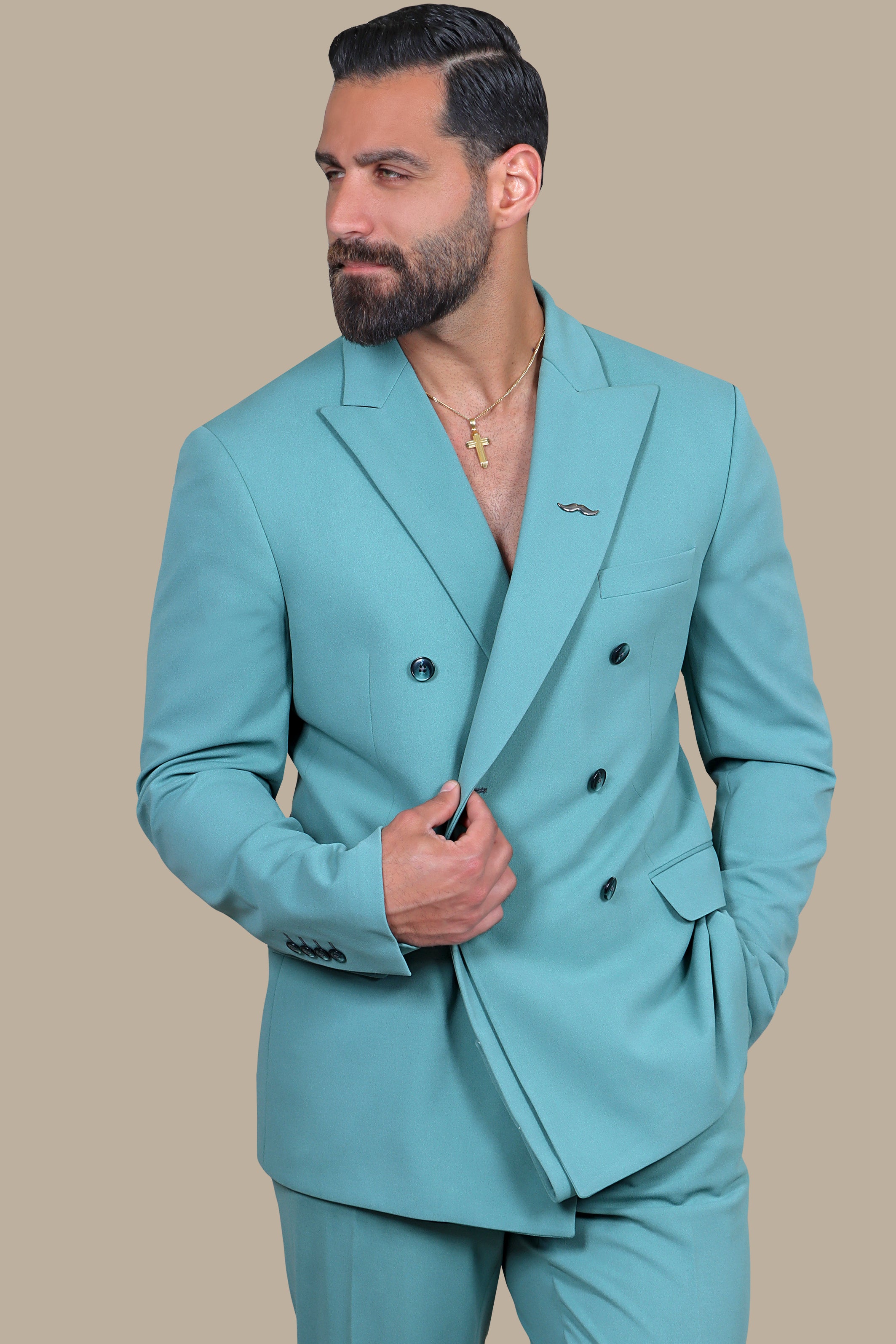 Frontier Elegance: FV Suit with Front-Facing Sleeves
