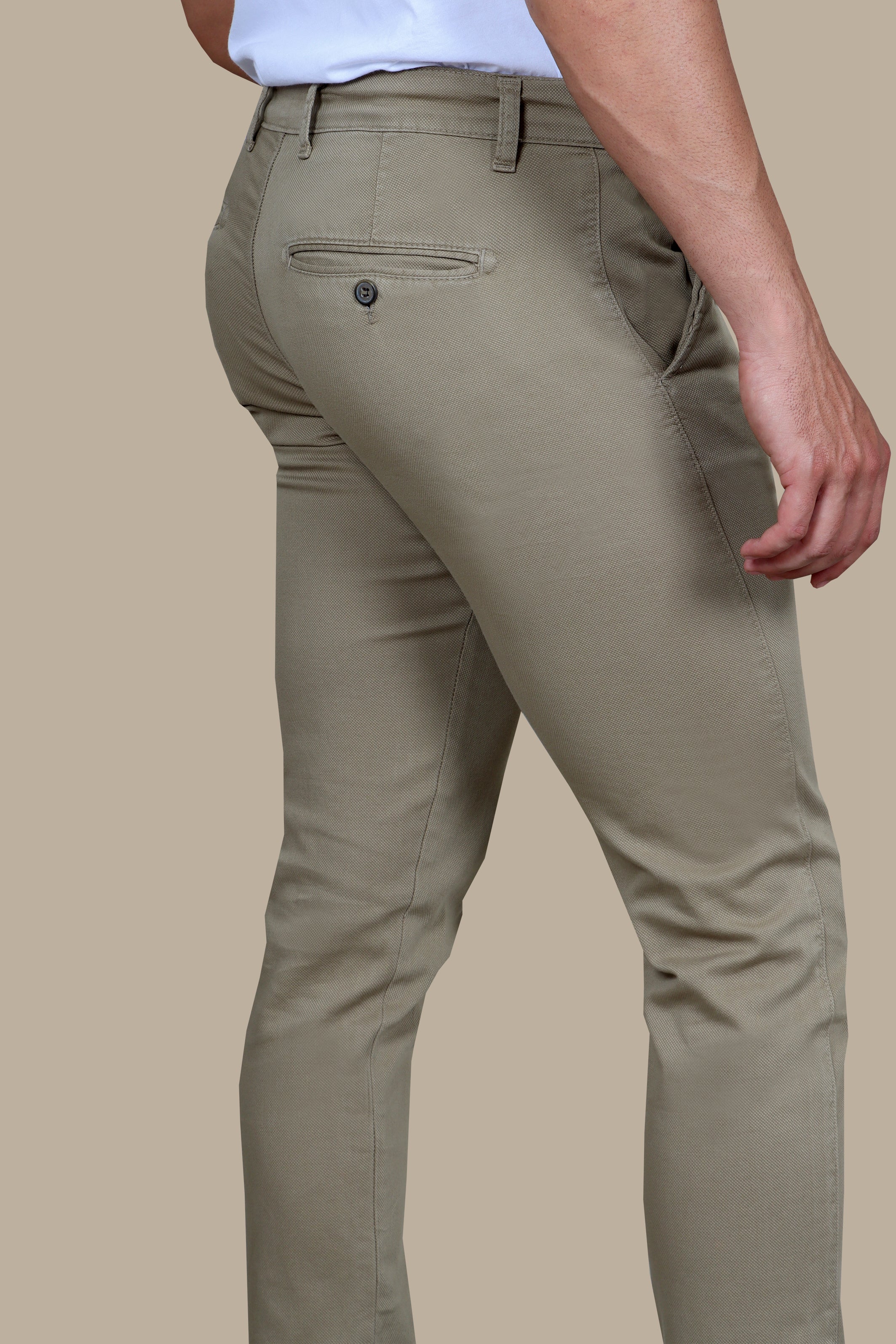 Oxford Slim Fit Chino in Olive Green