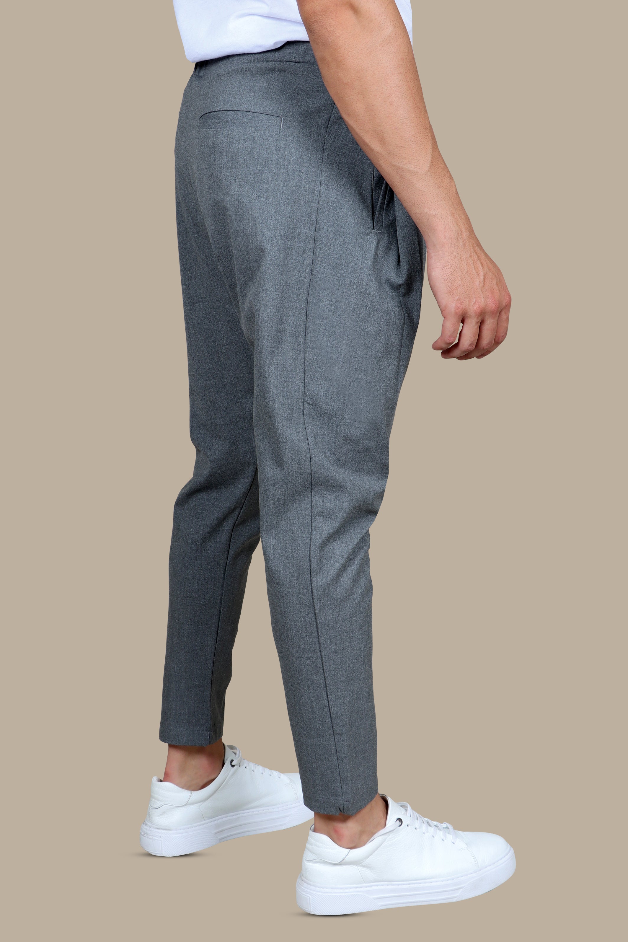 Chic Dark Grey Buggy Trousers: Fashion-Forward and Comfortable