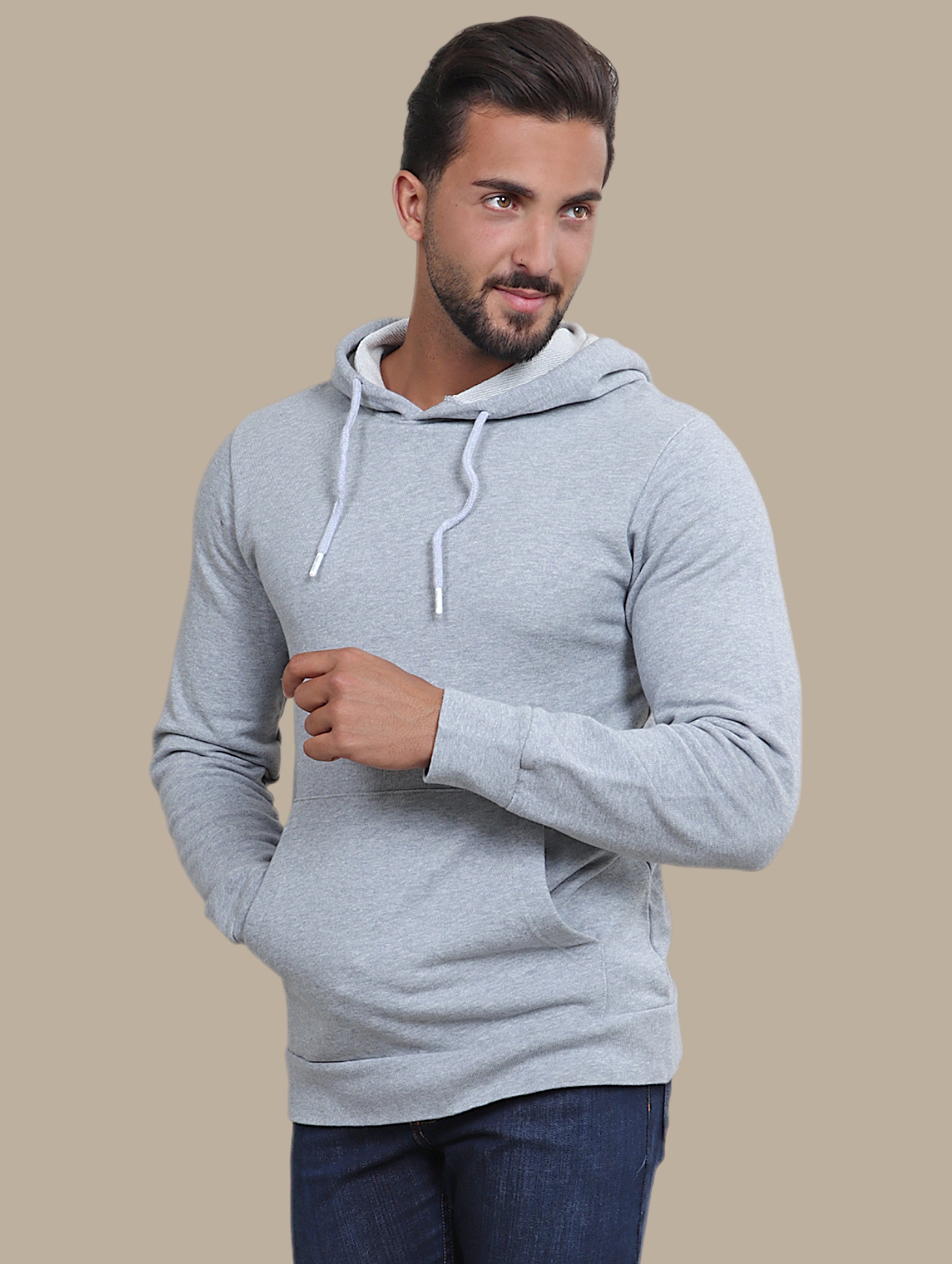 Hoodie With Pockets | Light Grey