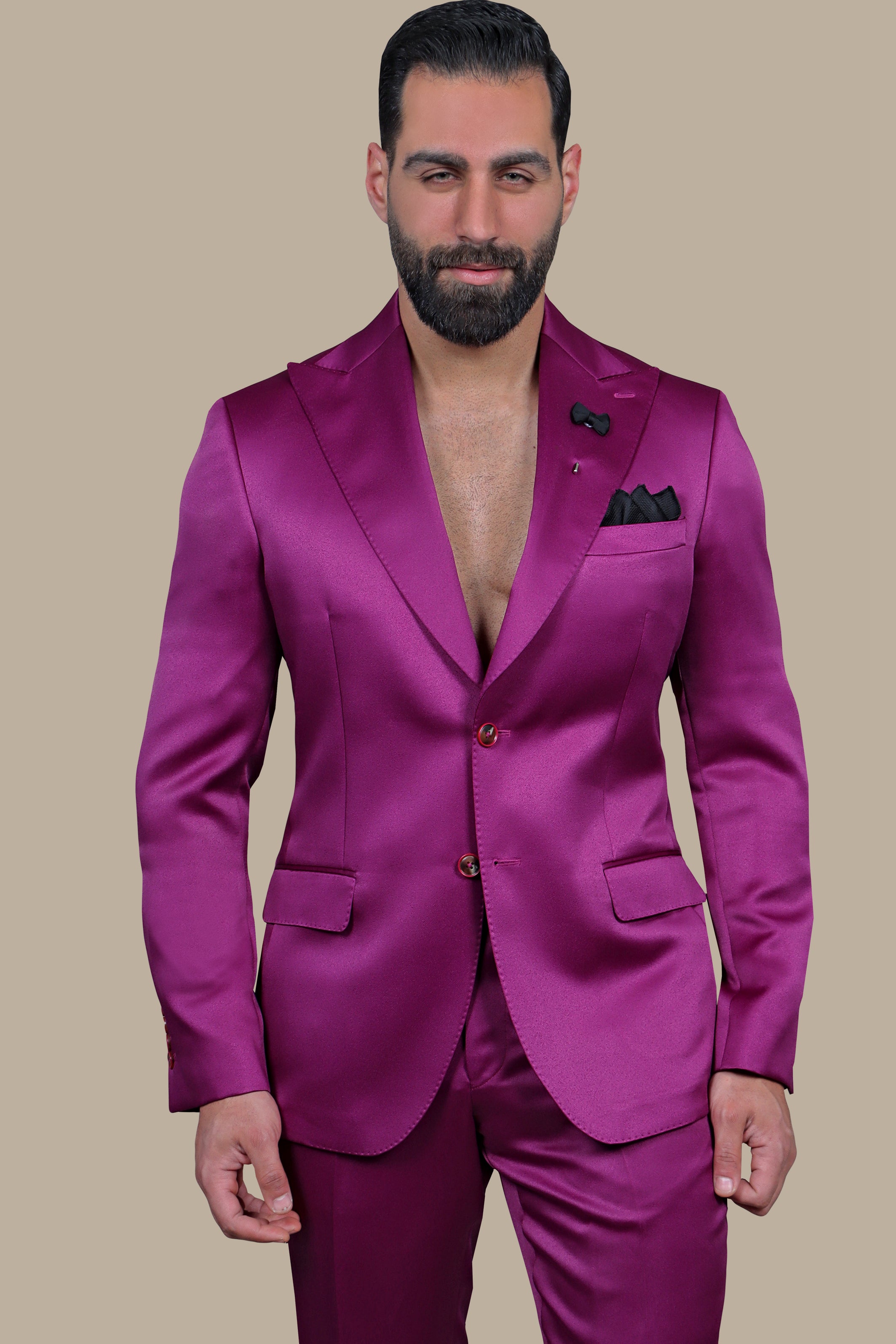 Regal Charm: Purple Peak Lapel Suit from FV Special Collection