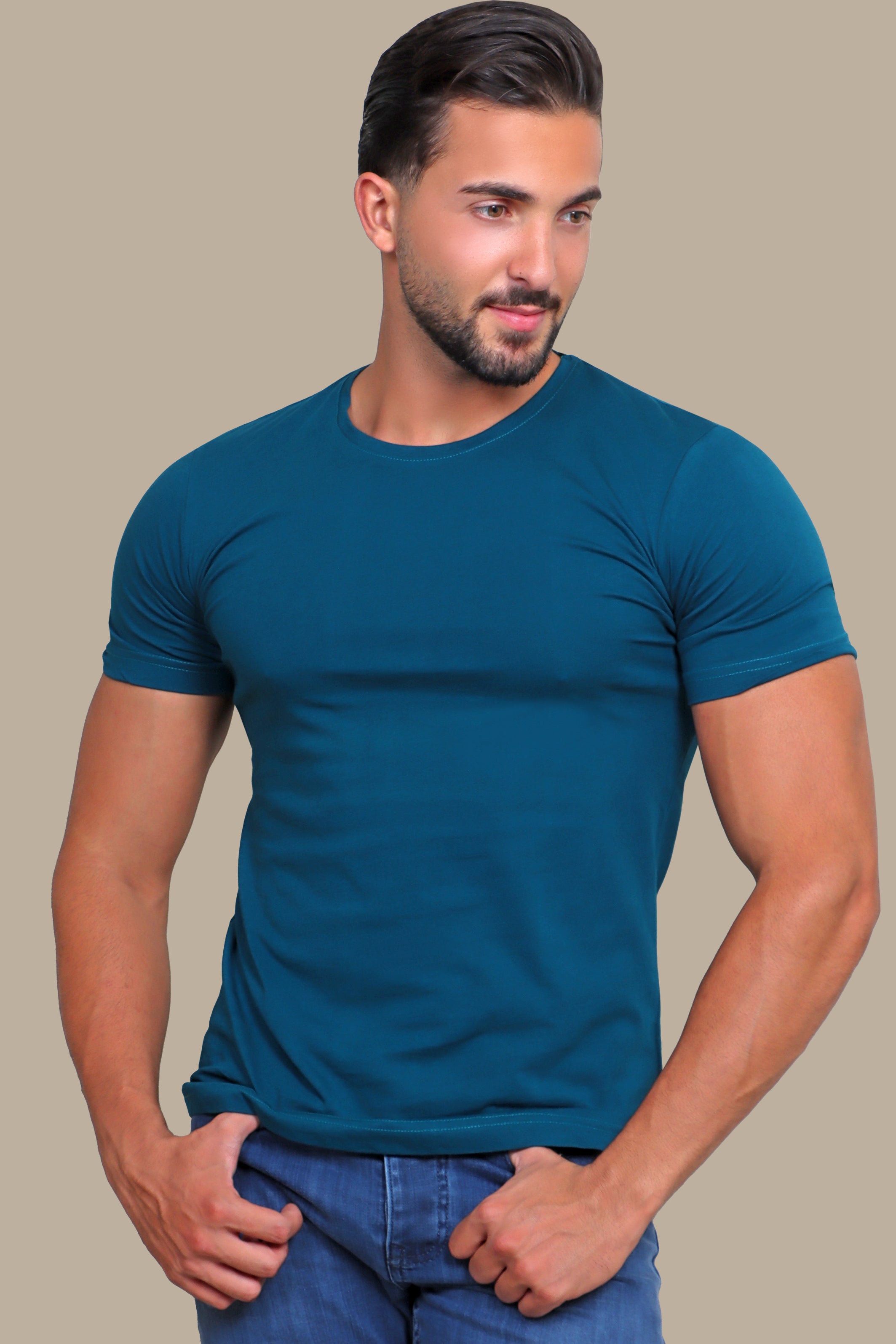 T-shirt Basic R-Neck | Petrol