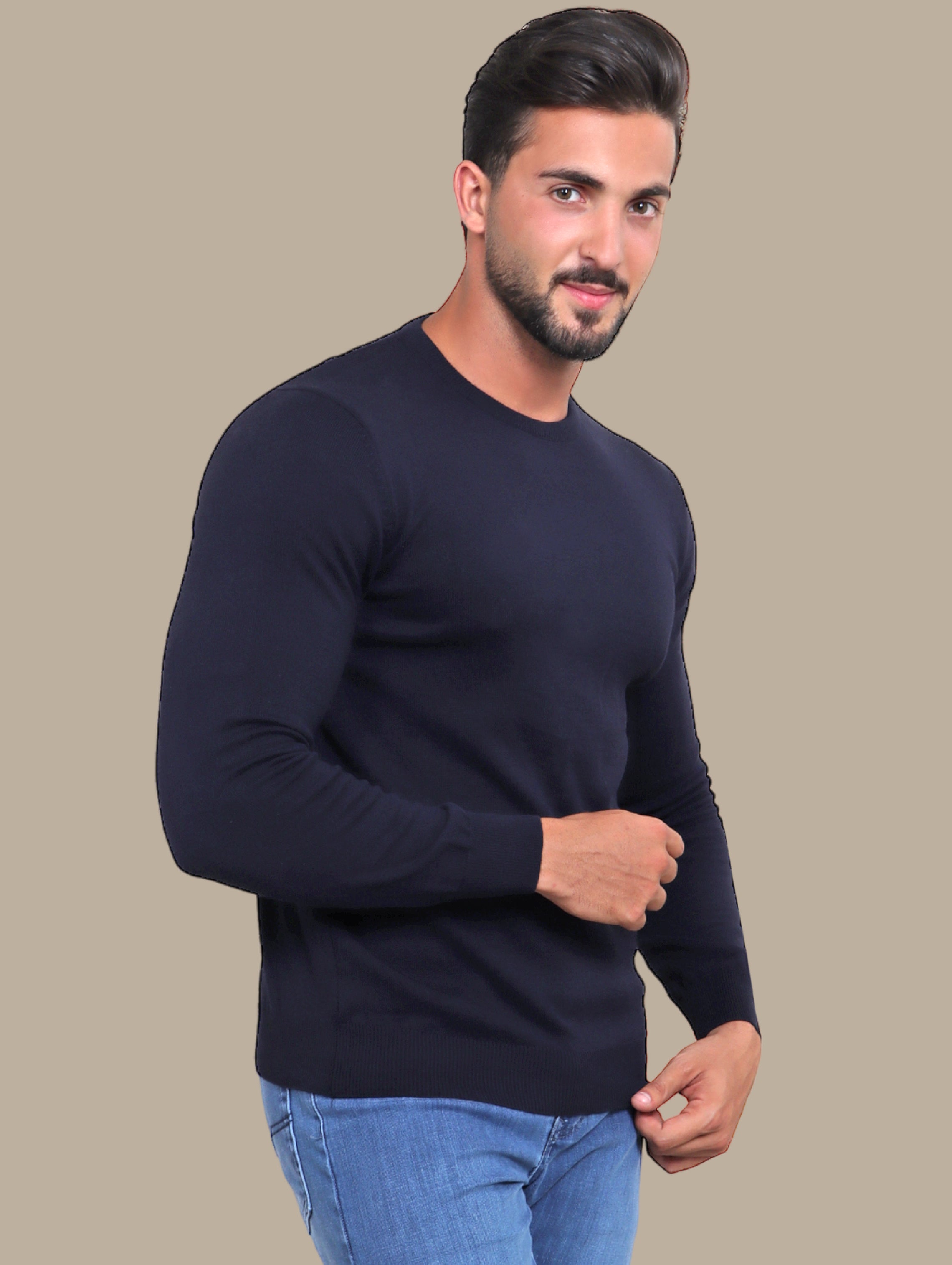 Sweater R-Neck Basic | Navy