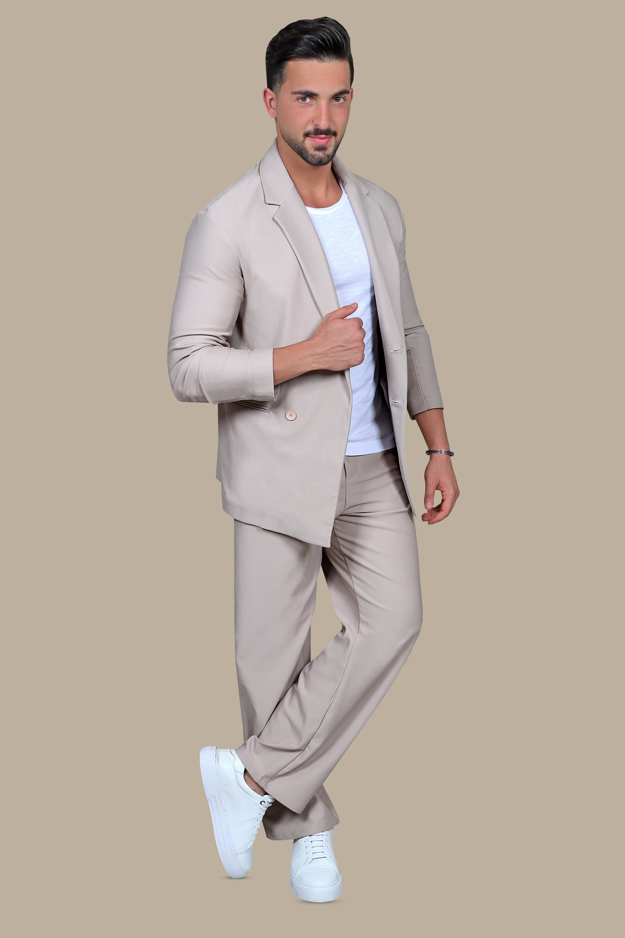 Suit Double Breasted Oversized | Beige