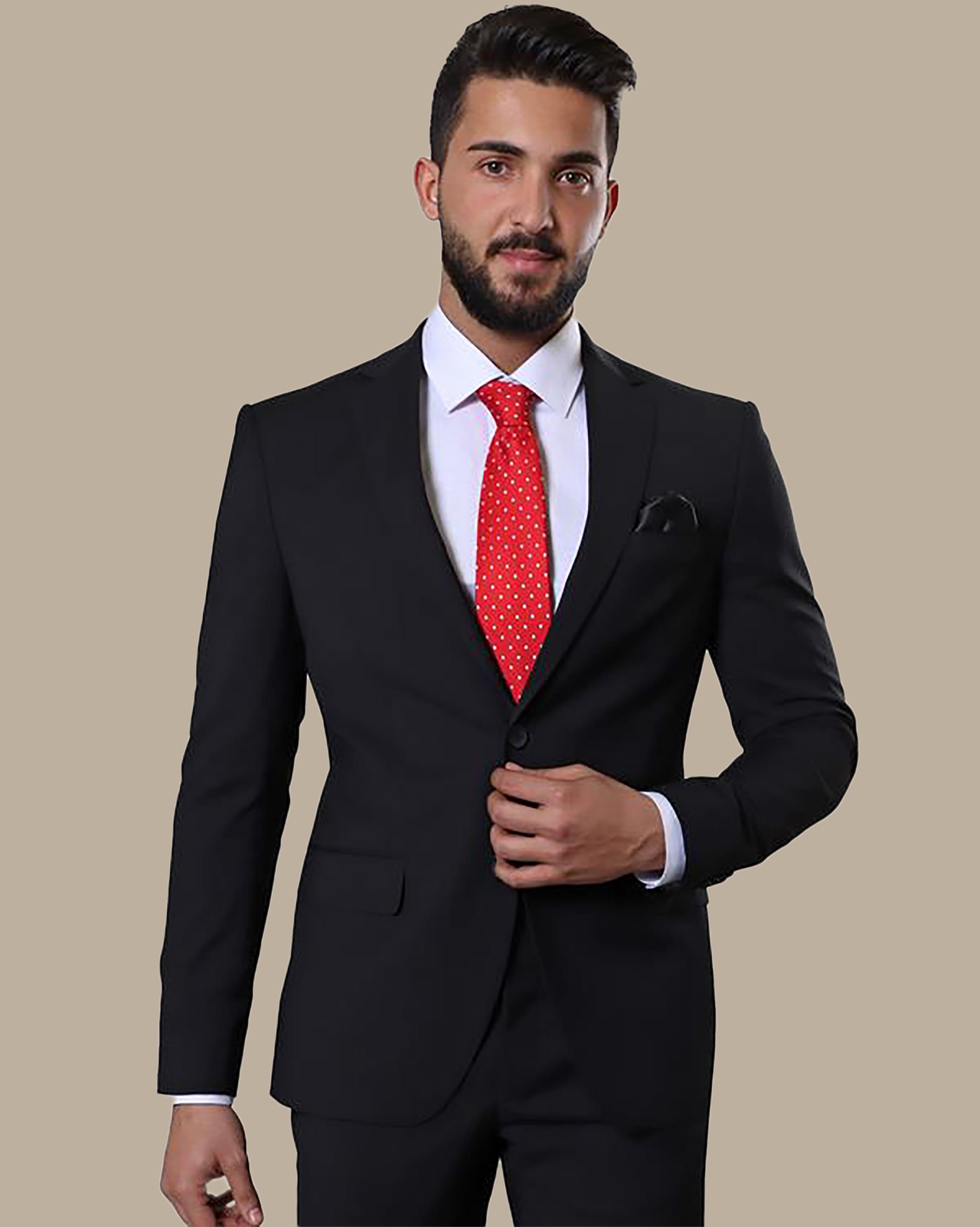 Suit Basic Plain Notch | Black
