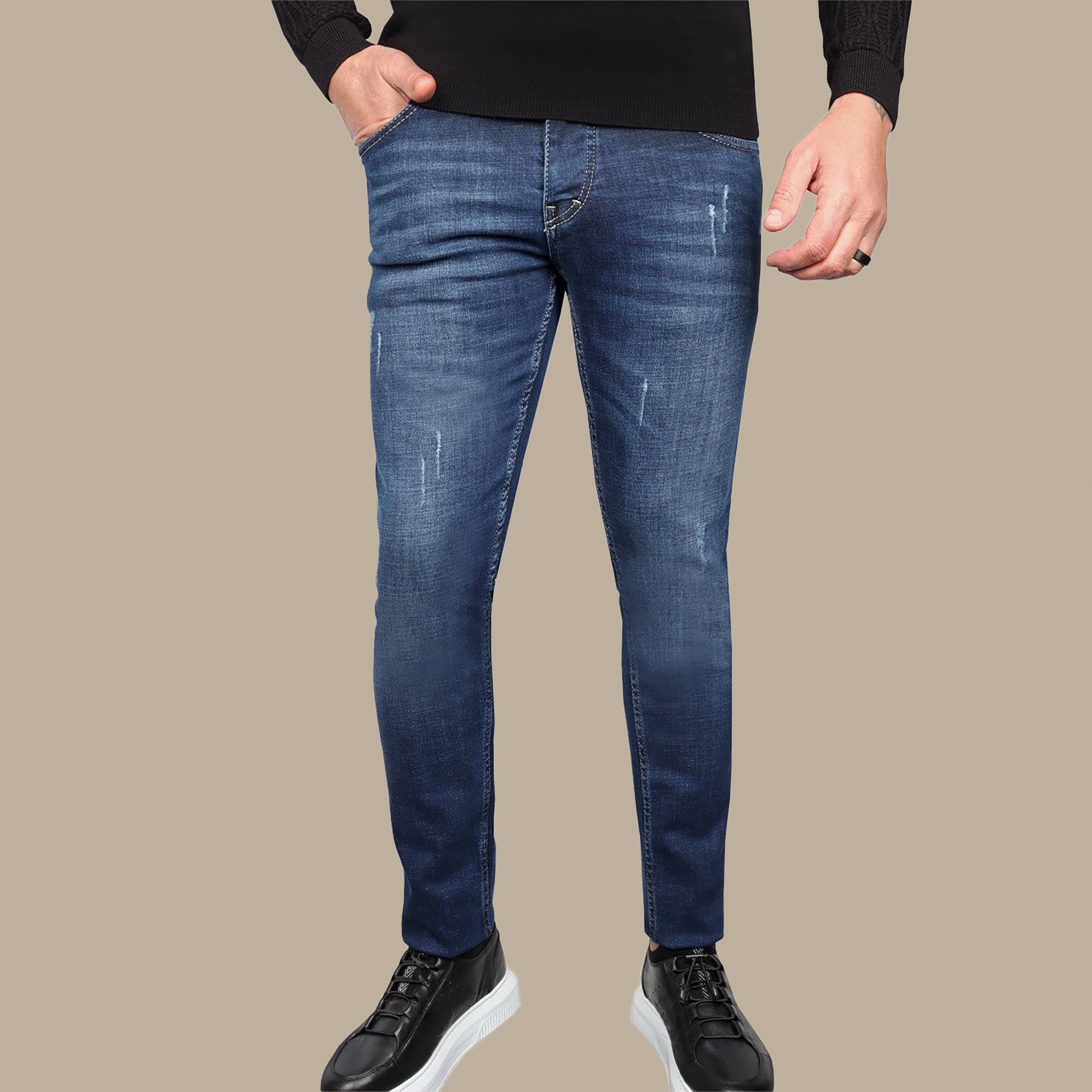 Jeans Denim Slim Small Ripped | Blue