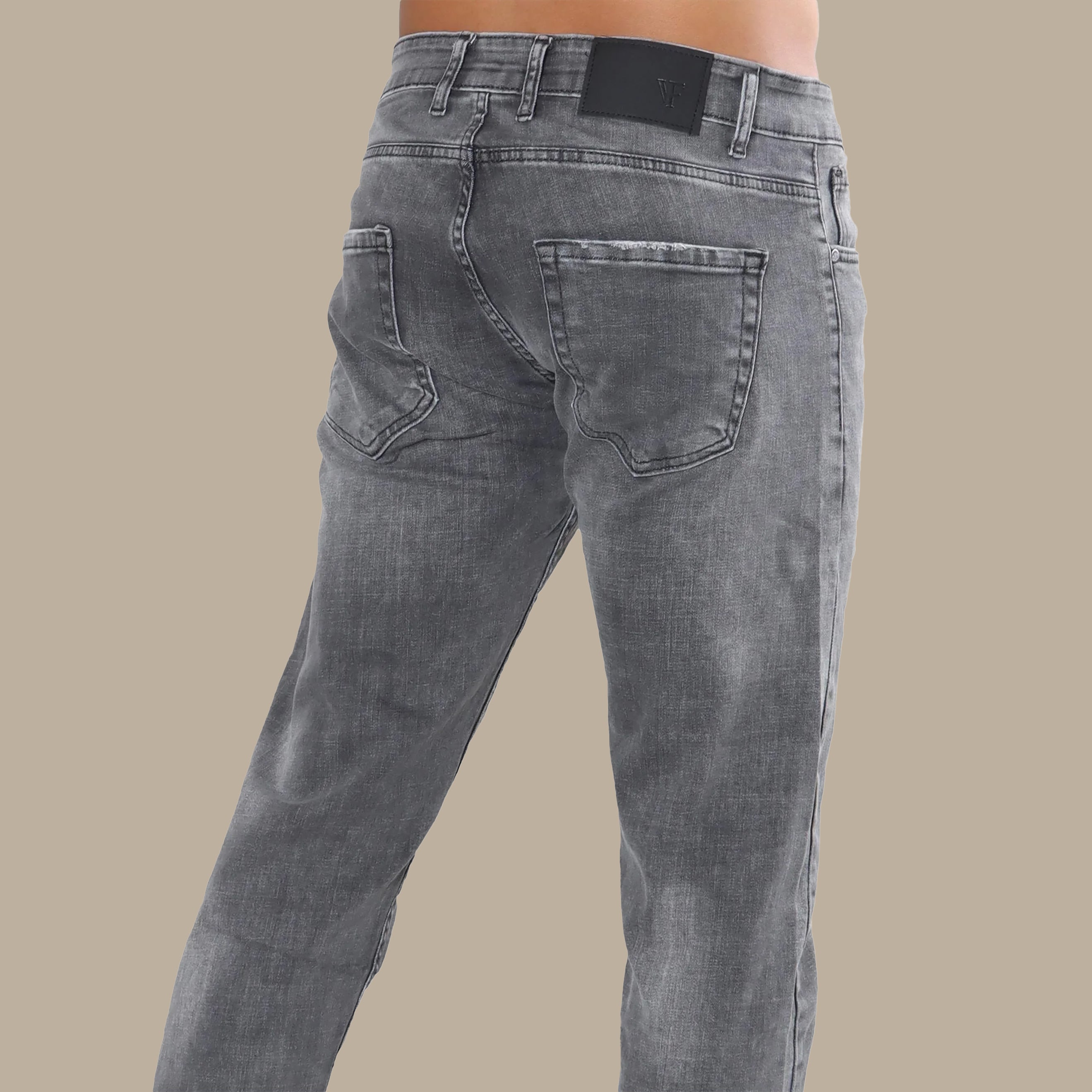 Jeans Denim Regular Basic Washed | Light Grey