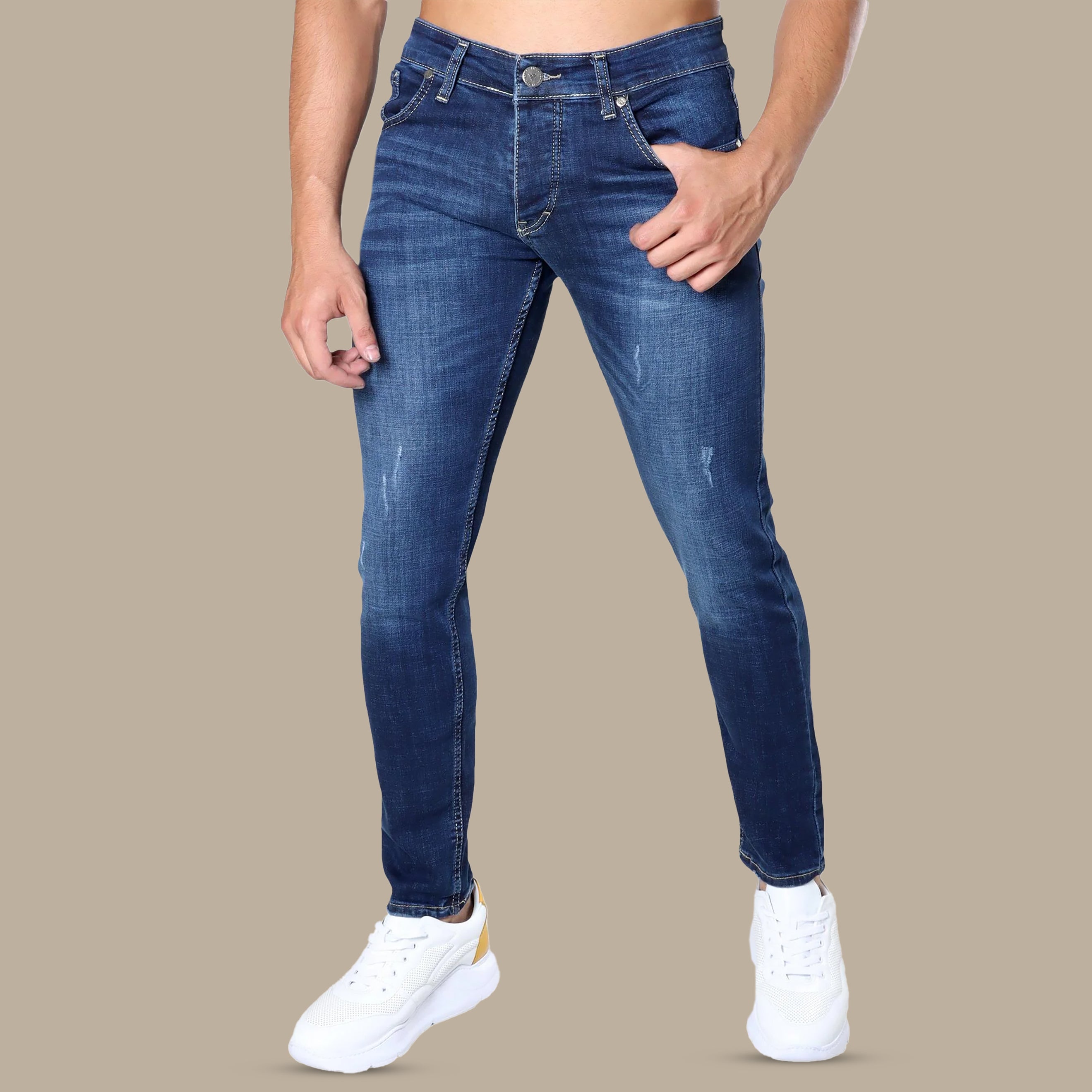 Jeans Denim Regular Small Ripped | Navy