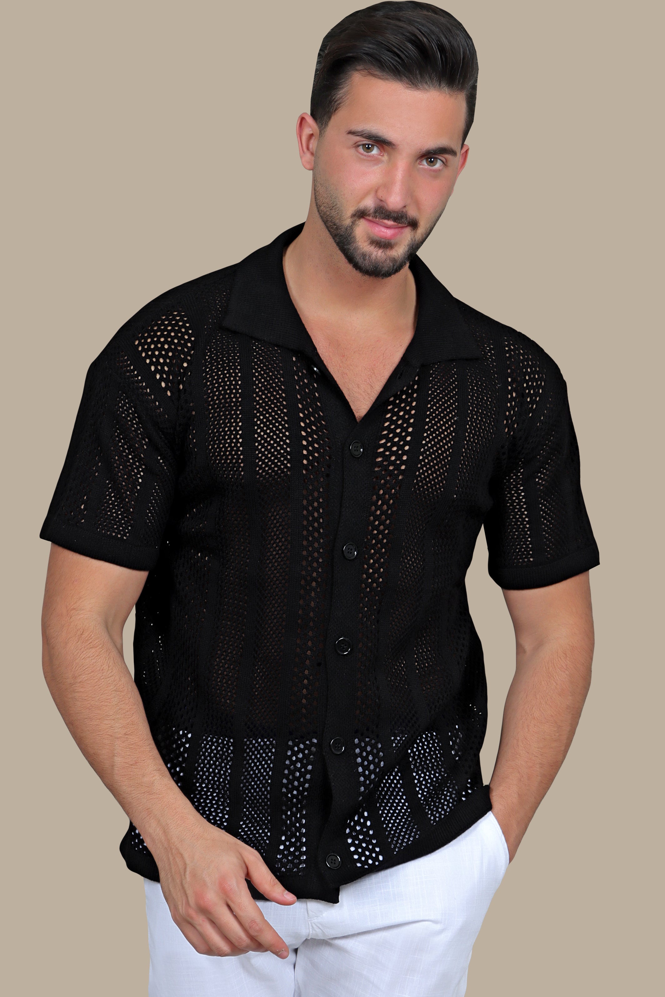 Black Luxe Ease: Oversized Mercerized Short Sleeve T-Shirt