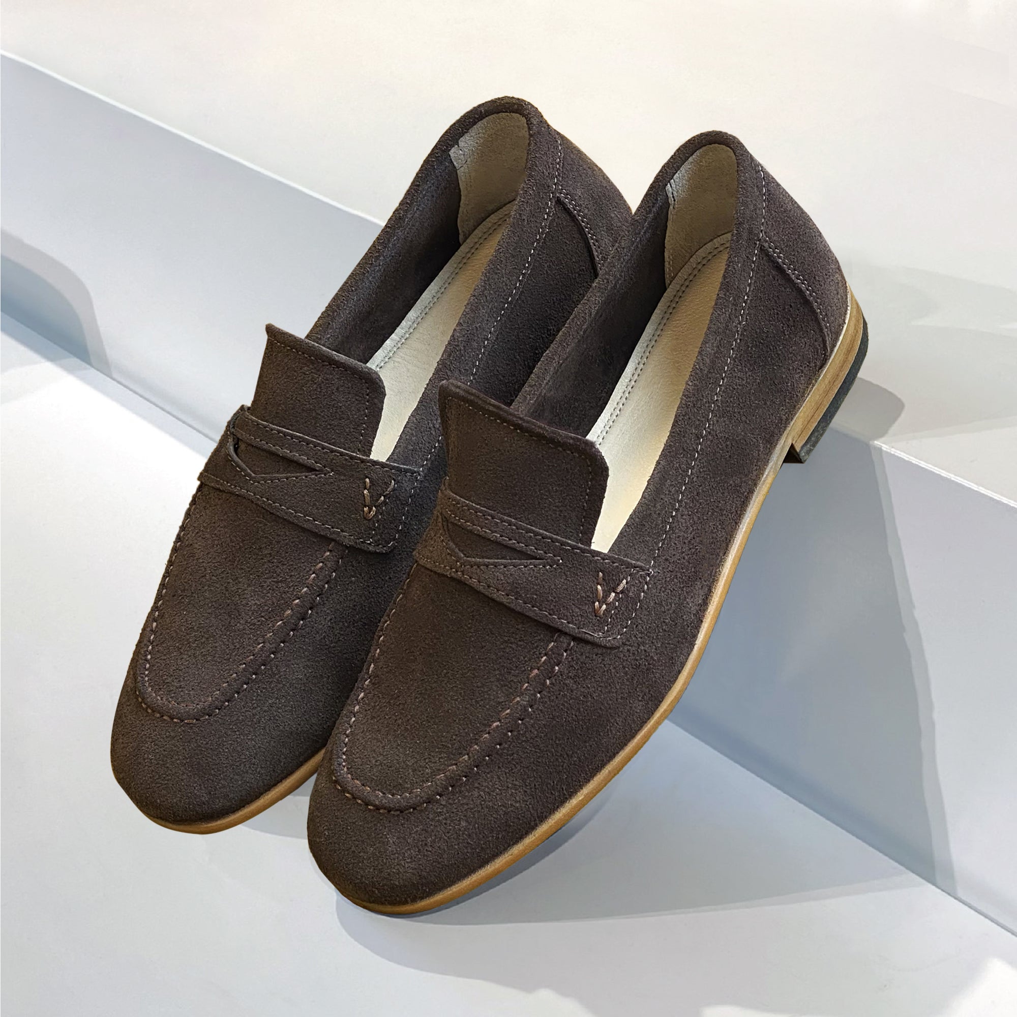 Shoes Loafer Basic Suede | Brown