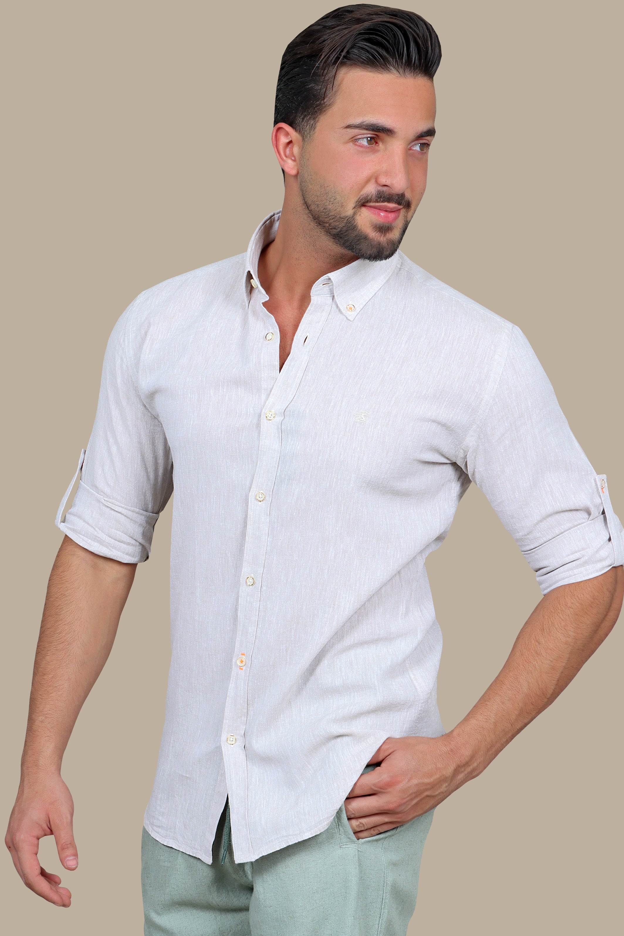 Shirt Linen Colar | Beige