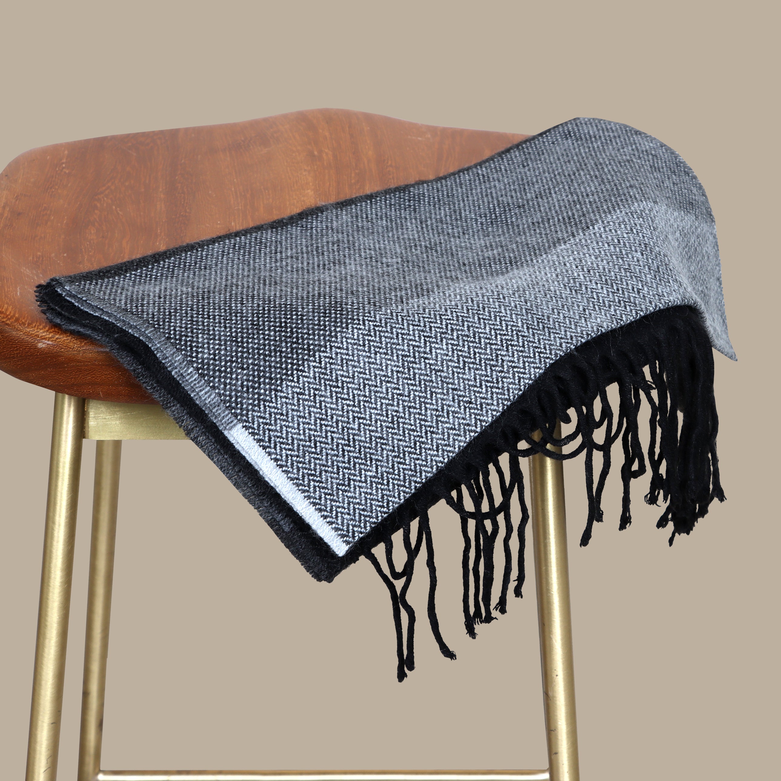 Charcoal Elegance: Embrace the Timeless Sophistication of our Dark Grey Scarf Collection