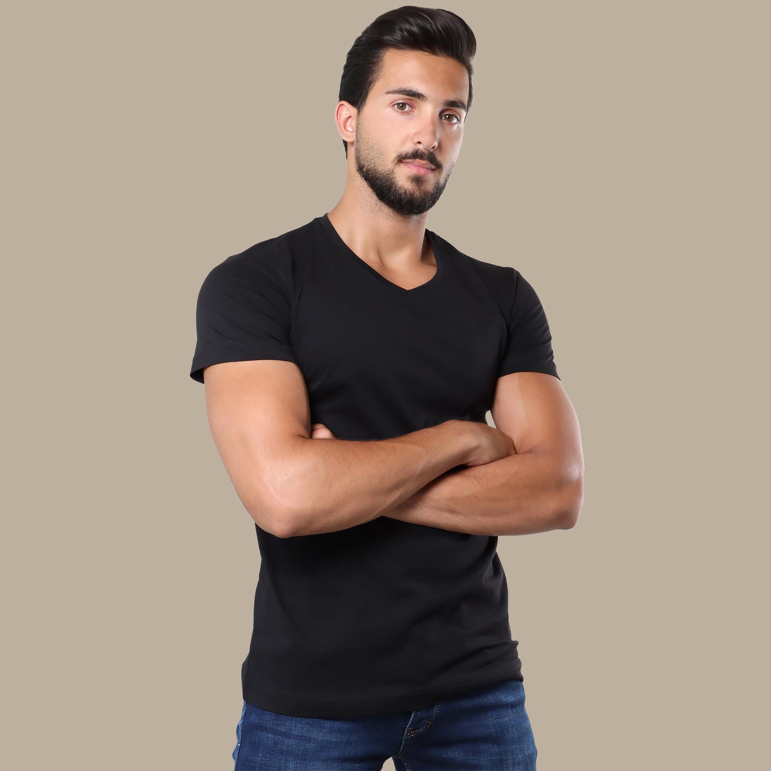 T-shirt-Shirt Basic V-Neck | Black