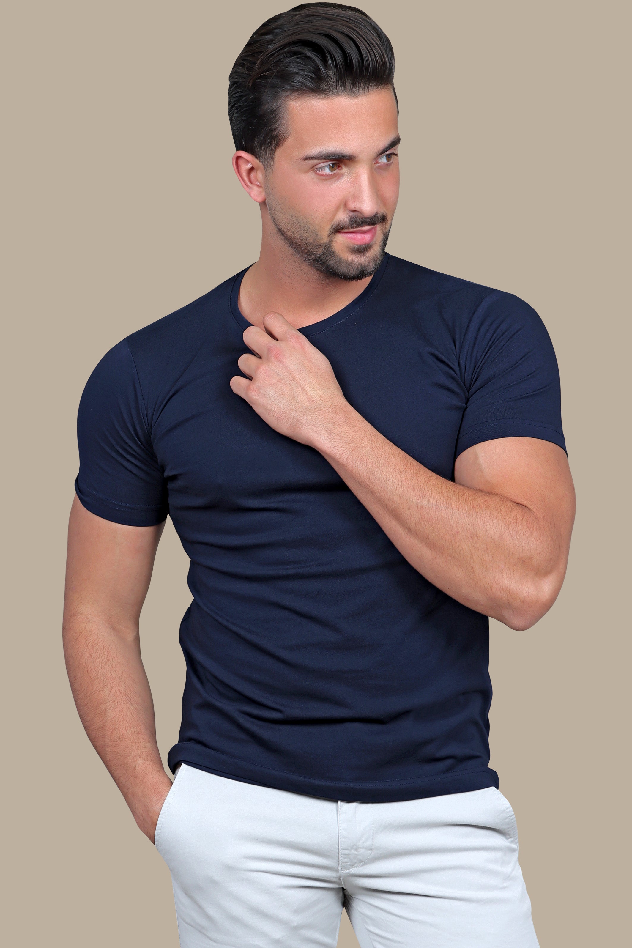 T-shirt Basic R Neck | Navy