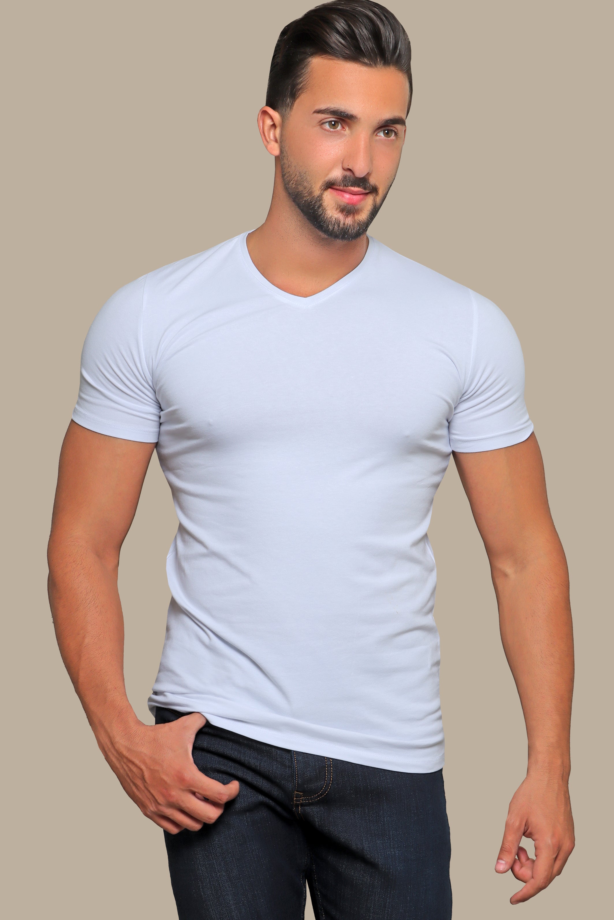 T-shirt Basic V-Neck | White