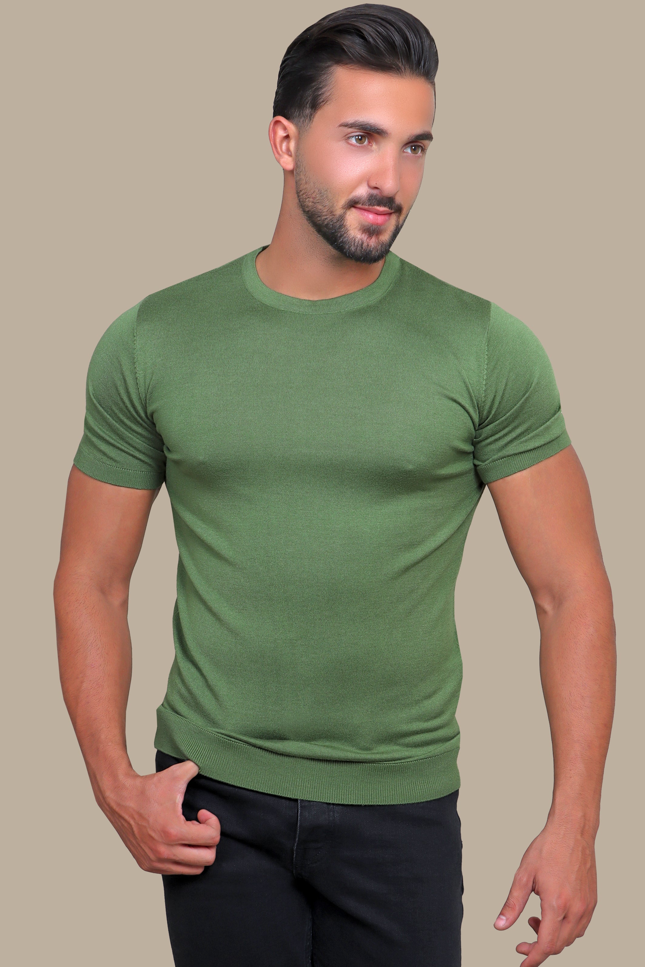 T-shirt Mercerized Basic | Olive