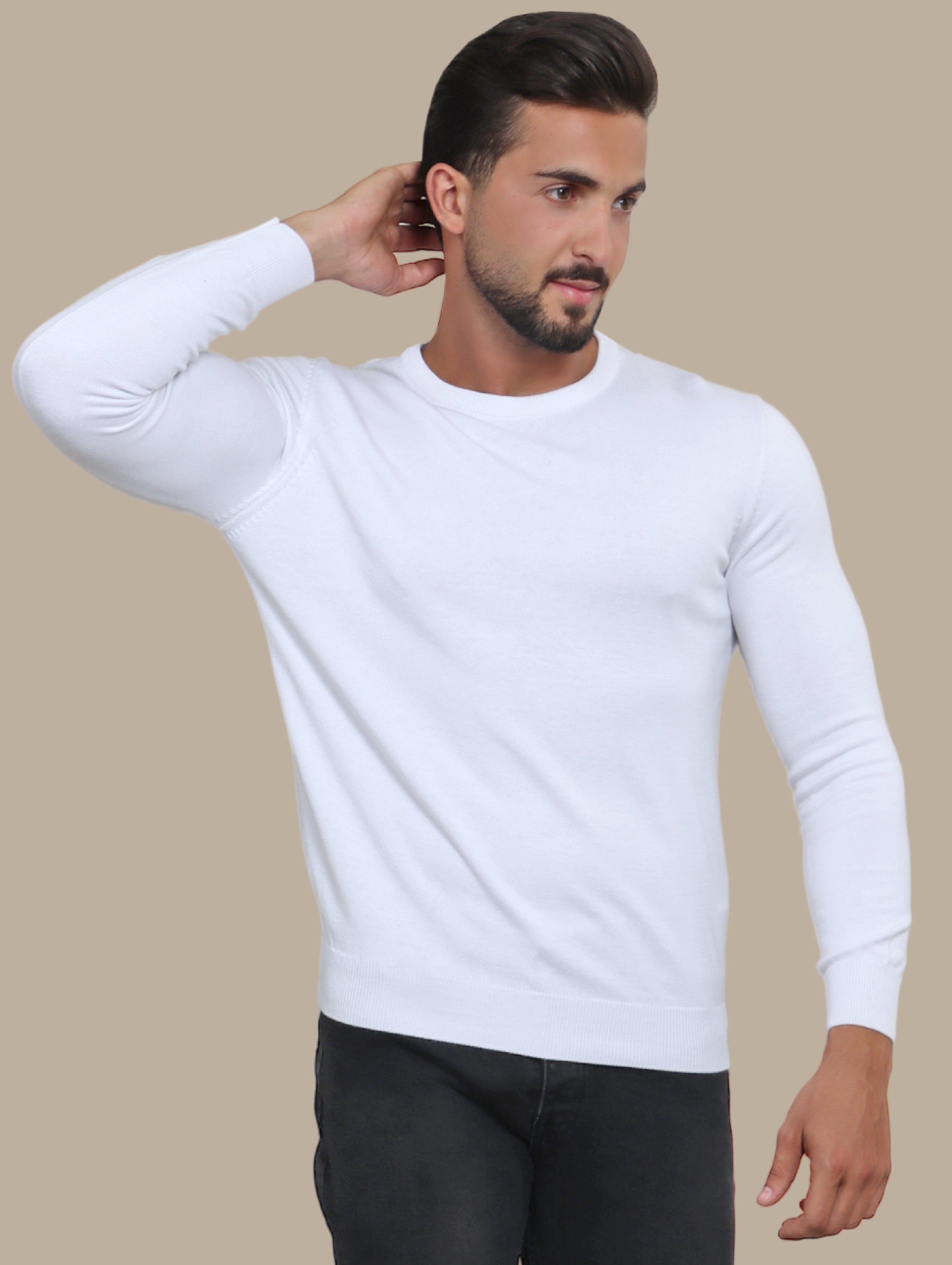 Sweater R-Neck | Basic White