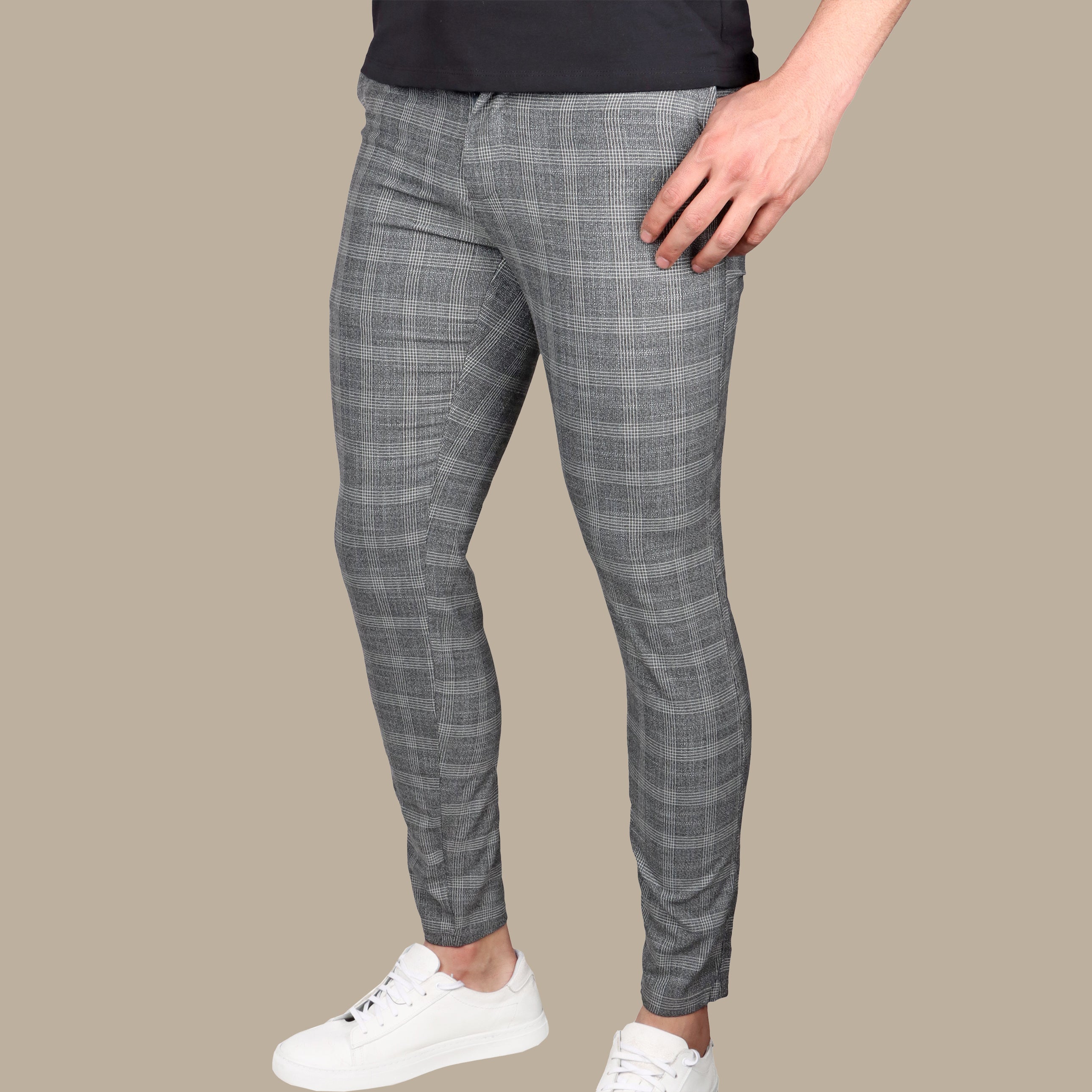 Fashion Trouser Checked | Grey