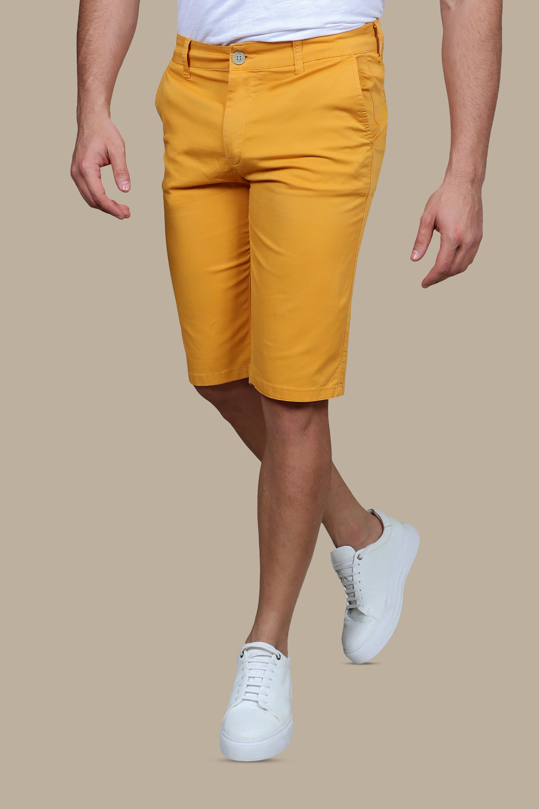 Short Chino Plain Slim | Yellow