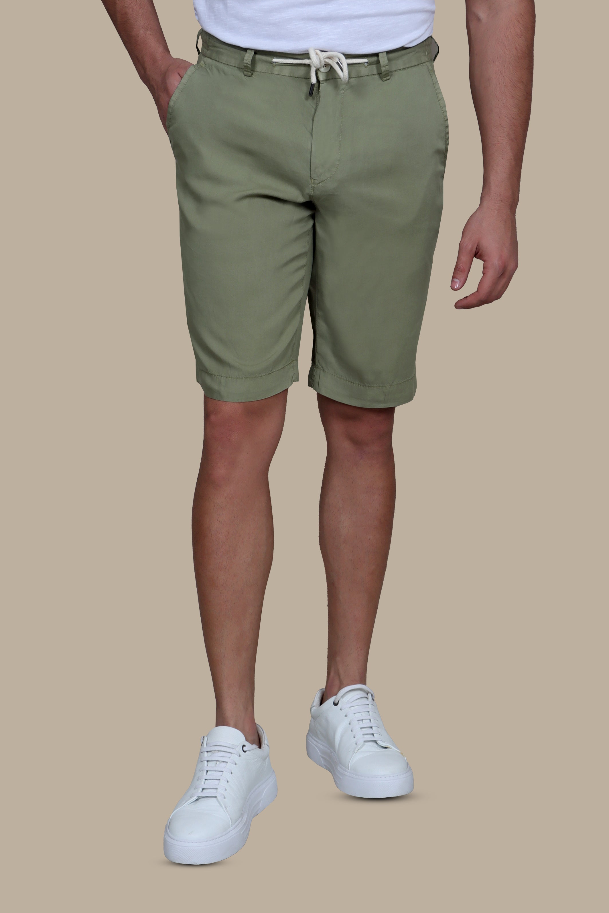 Short Tencel With Elastic Band | Olive