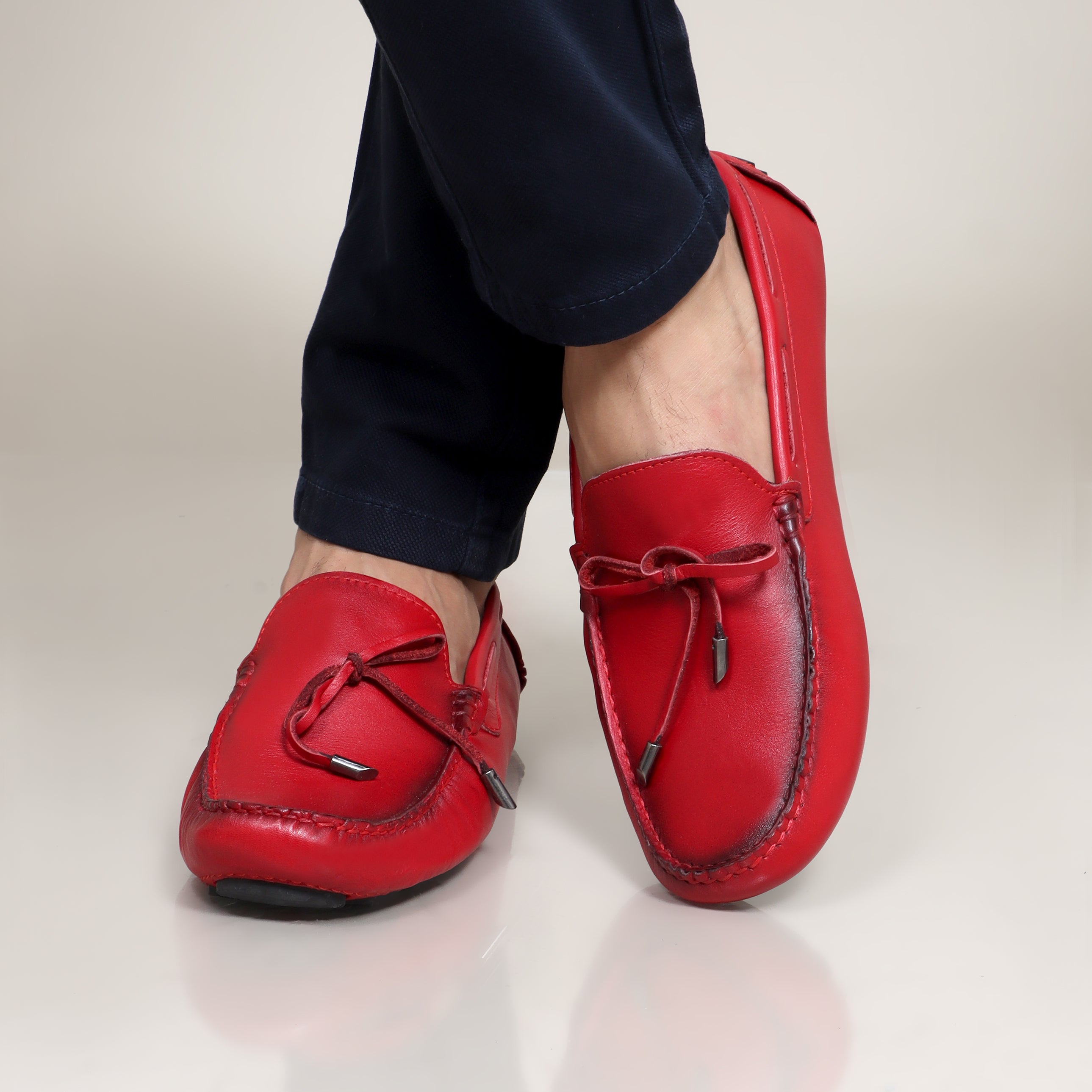Moccasin With String | Red