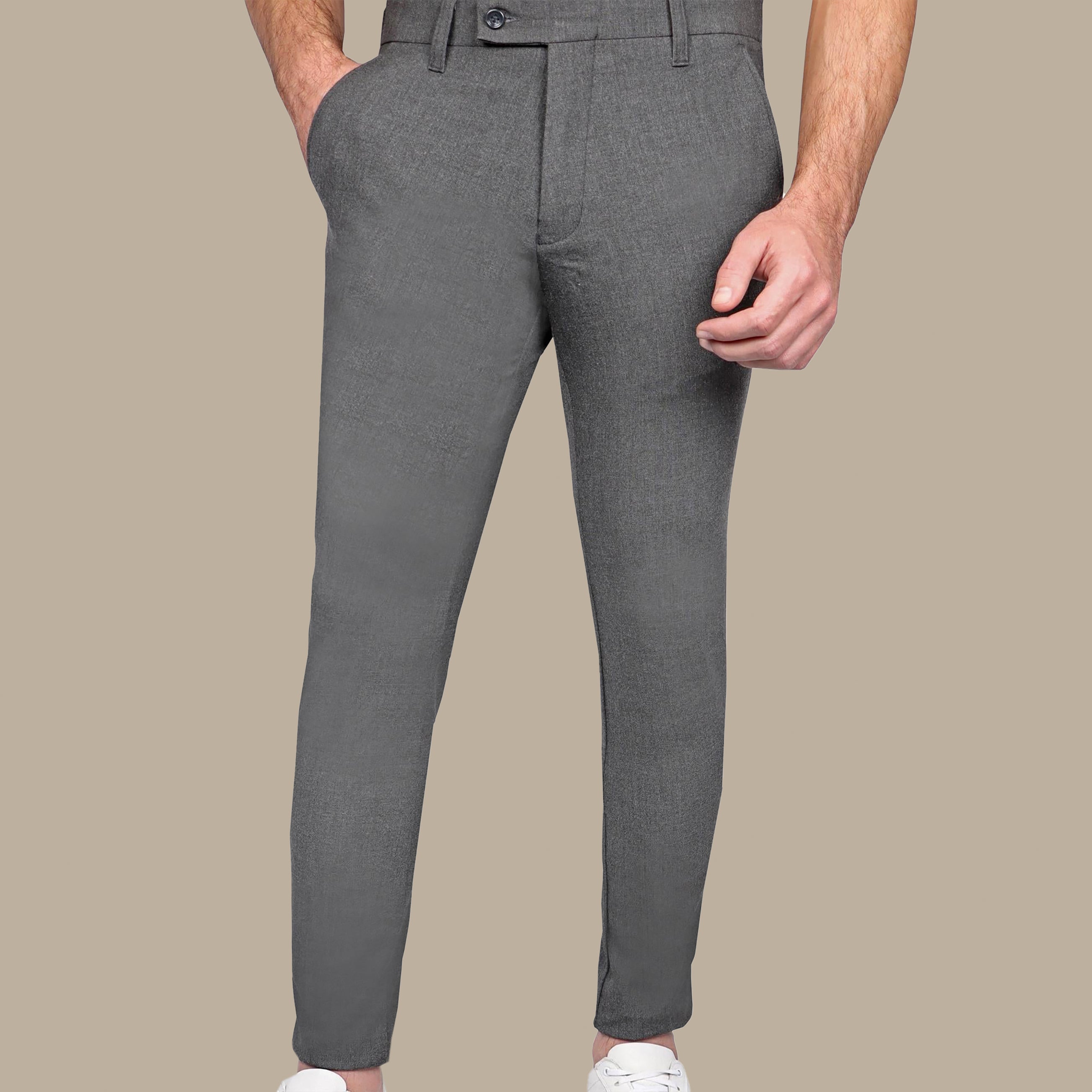 Fashion Trouser Basic Plain | Dark Grey