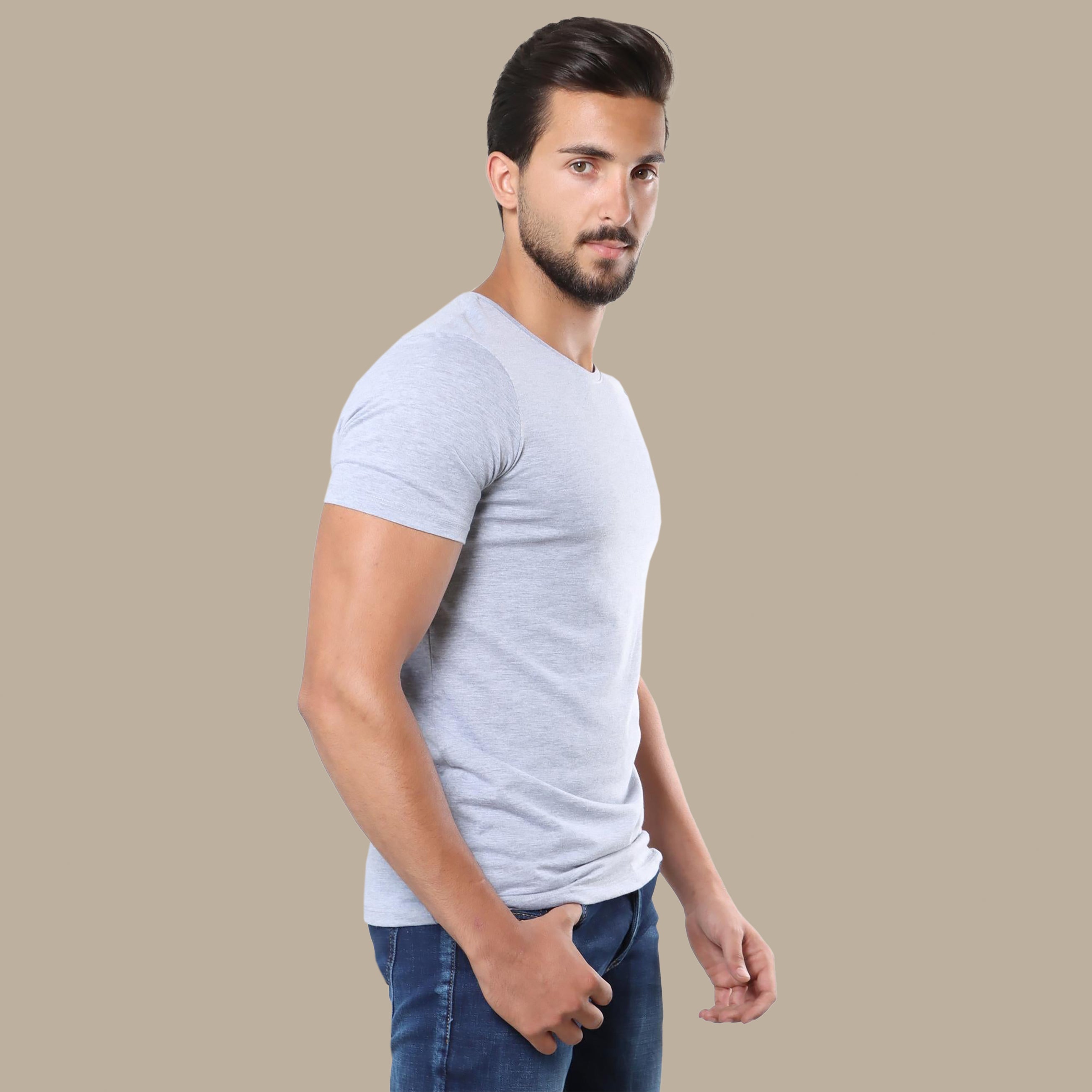 T-Shirt Basic R-Neck | Light Grey