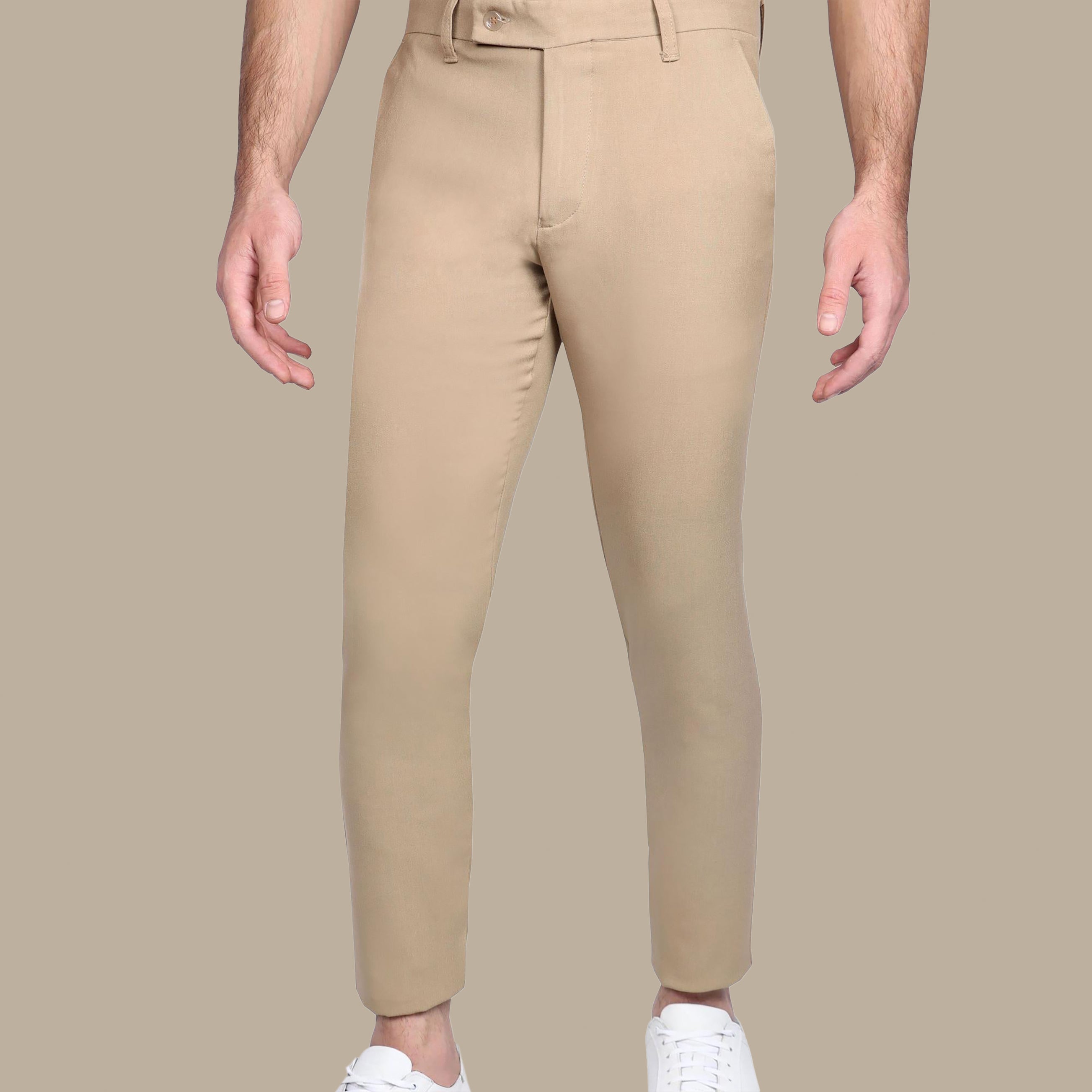 Fashion Trouser Basic Plain | Beige