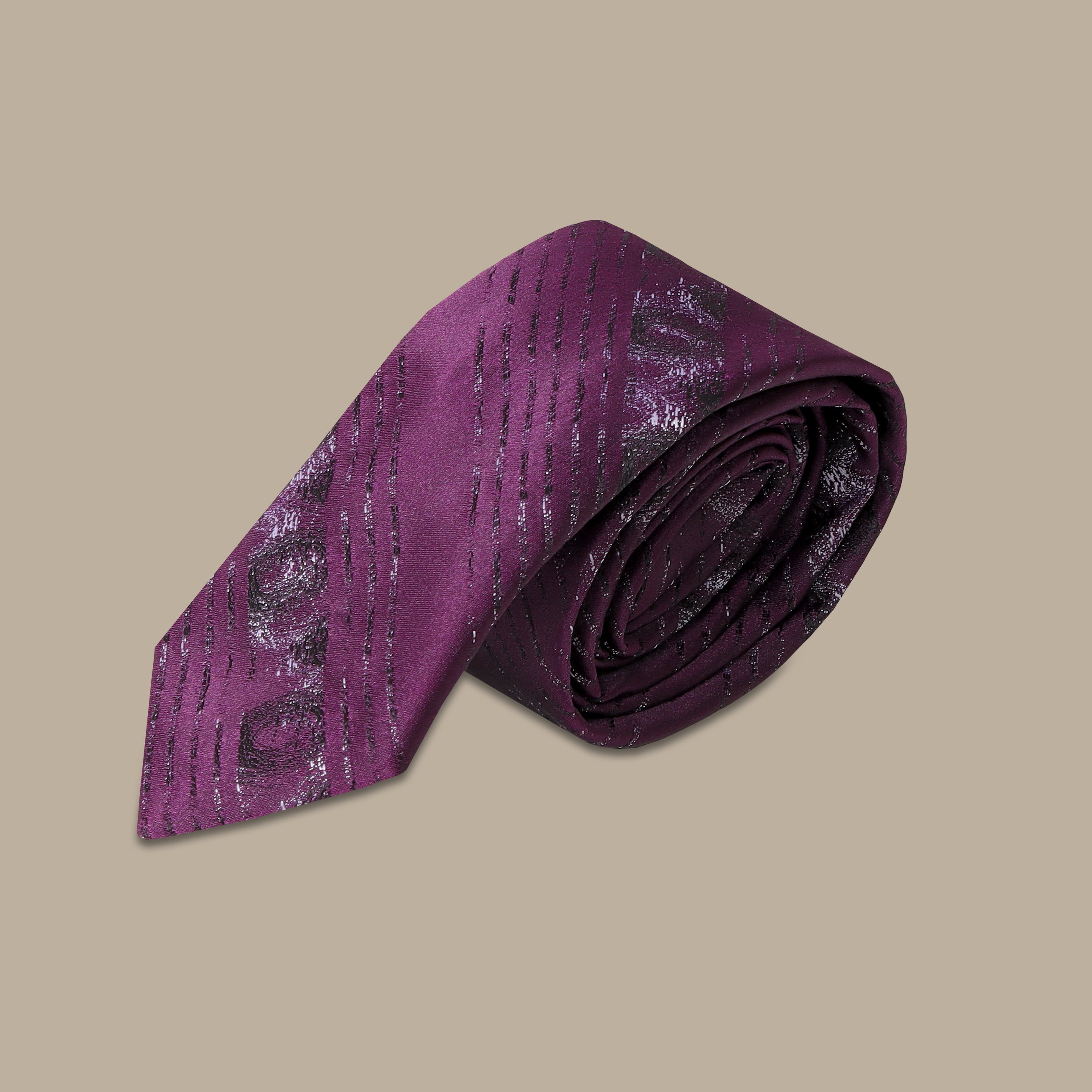 Violet Verve: Set of 2 Striped Printed Ties
