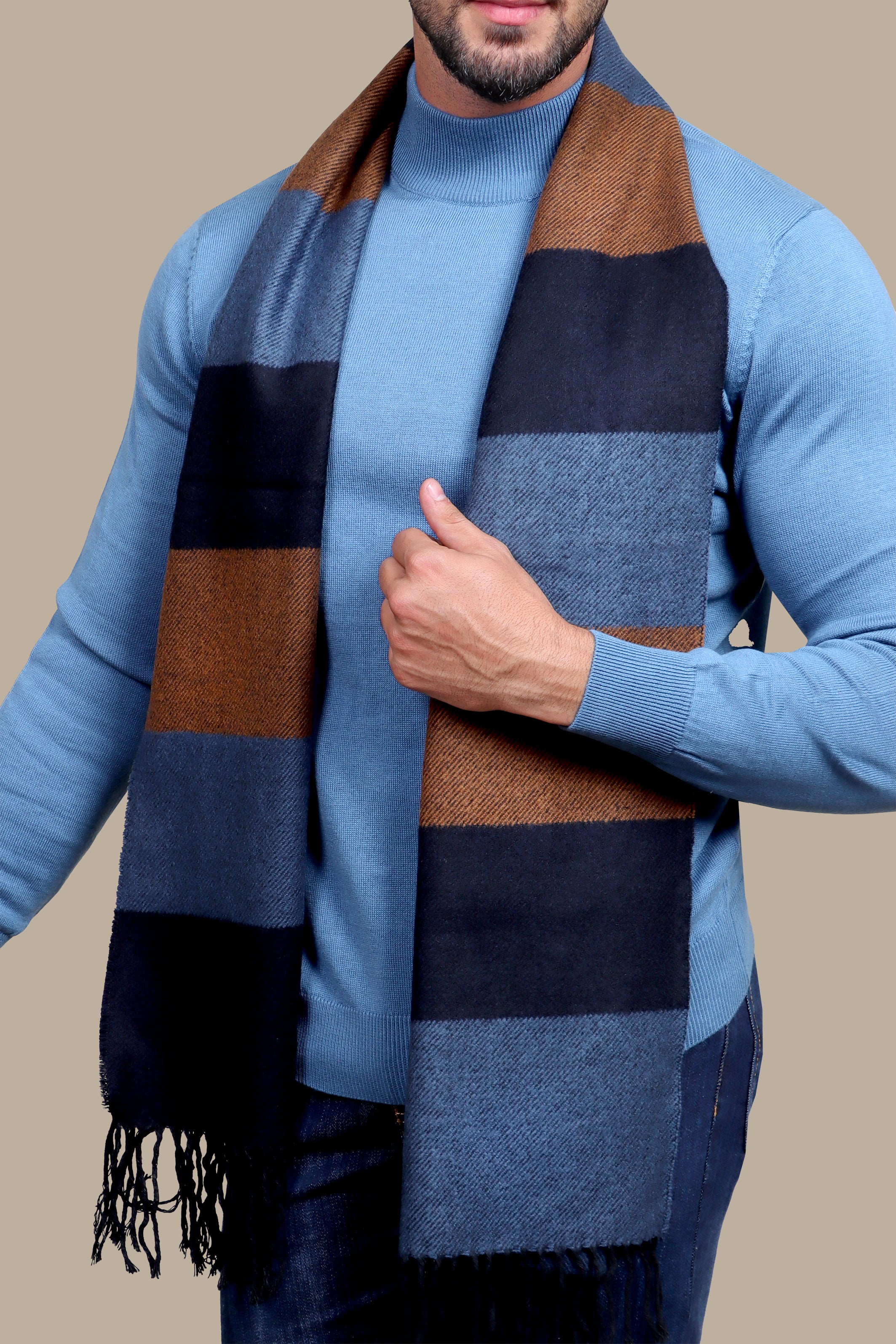 Twill Symphony: Multicolored Wool Layers of Elegance