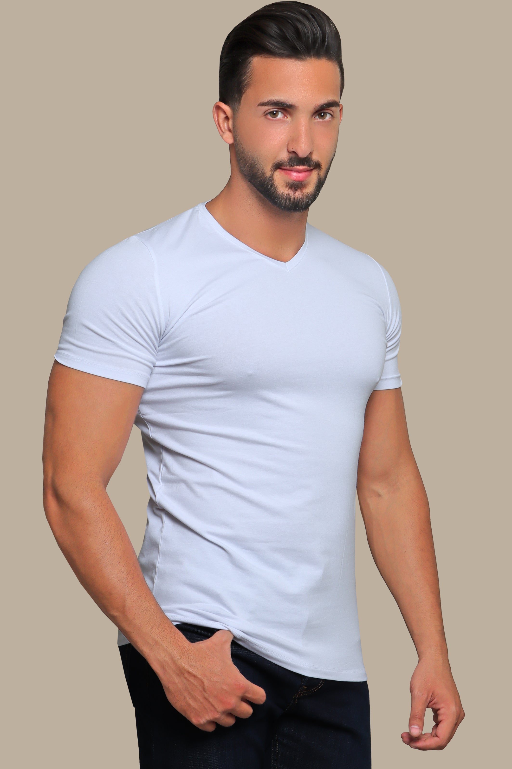 T-shirt Basic V-Neck | White