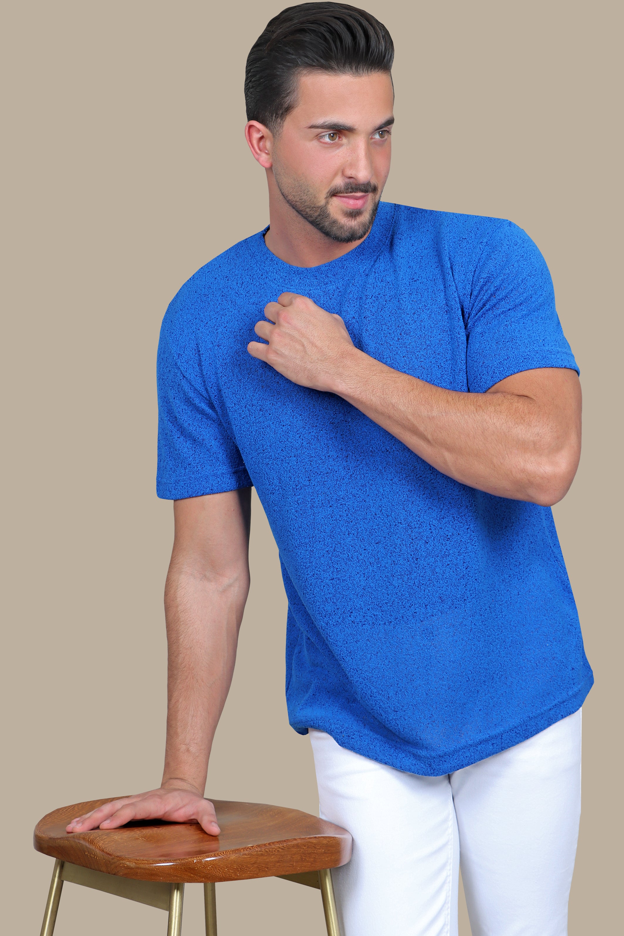 T-shirt Oversized Knitted | Blue