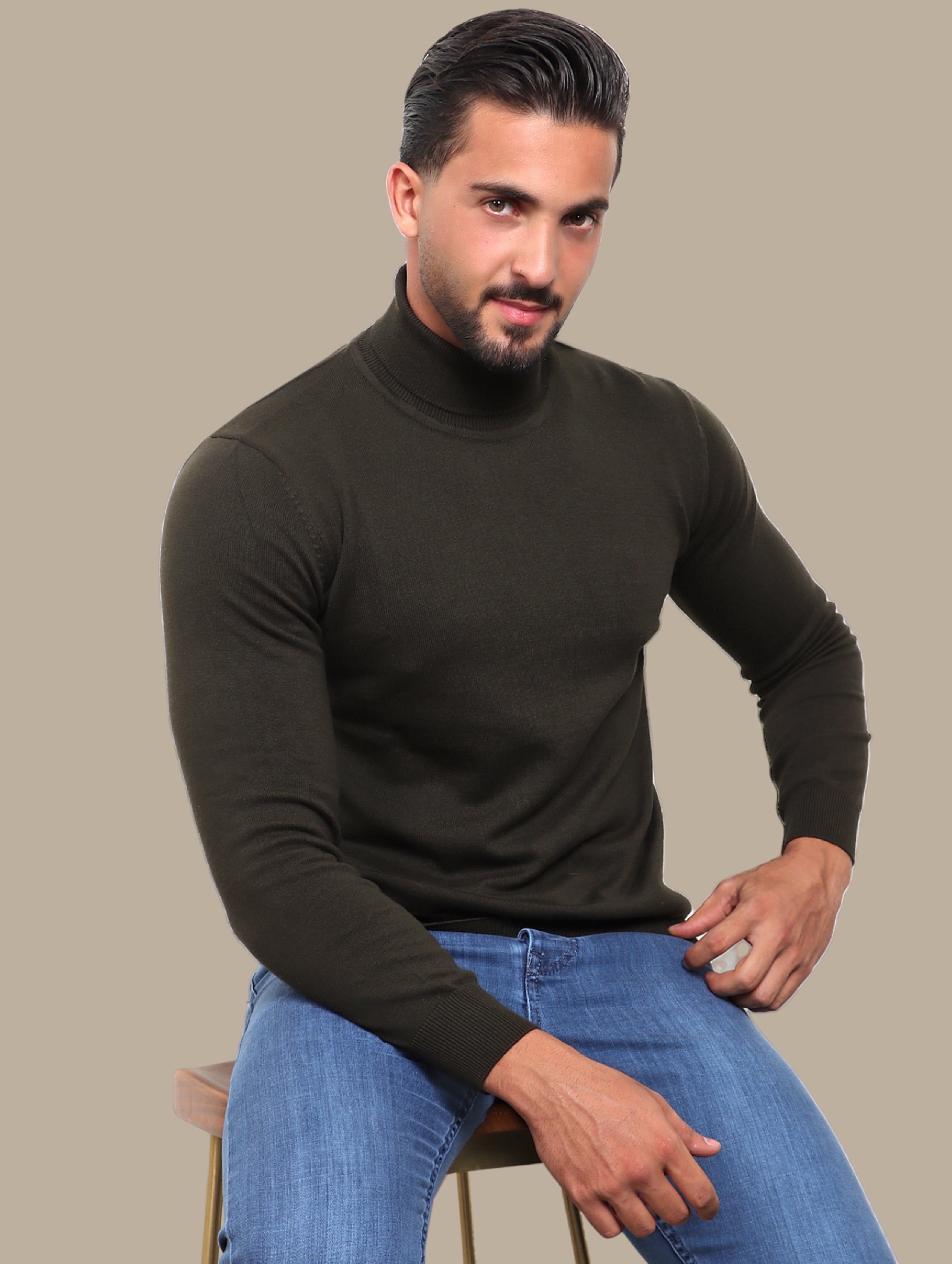 Sweater Turtle Neck Basic | Khaki