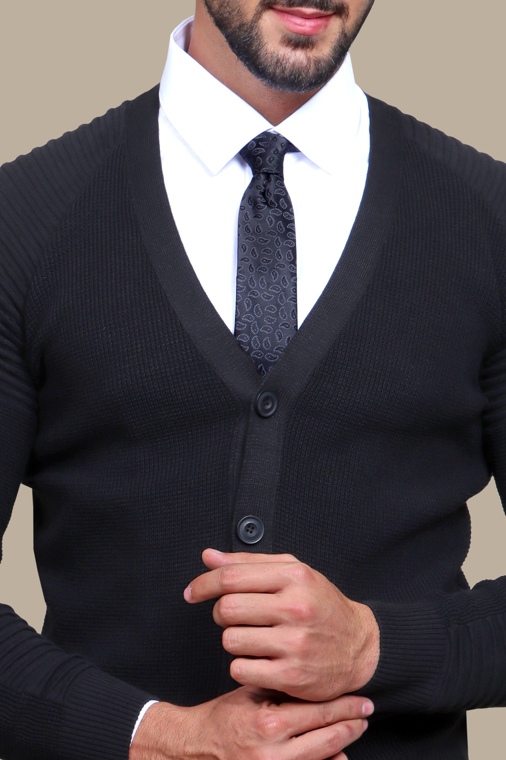 Cardigan Detailed Sleeves | Black