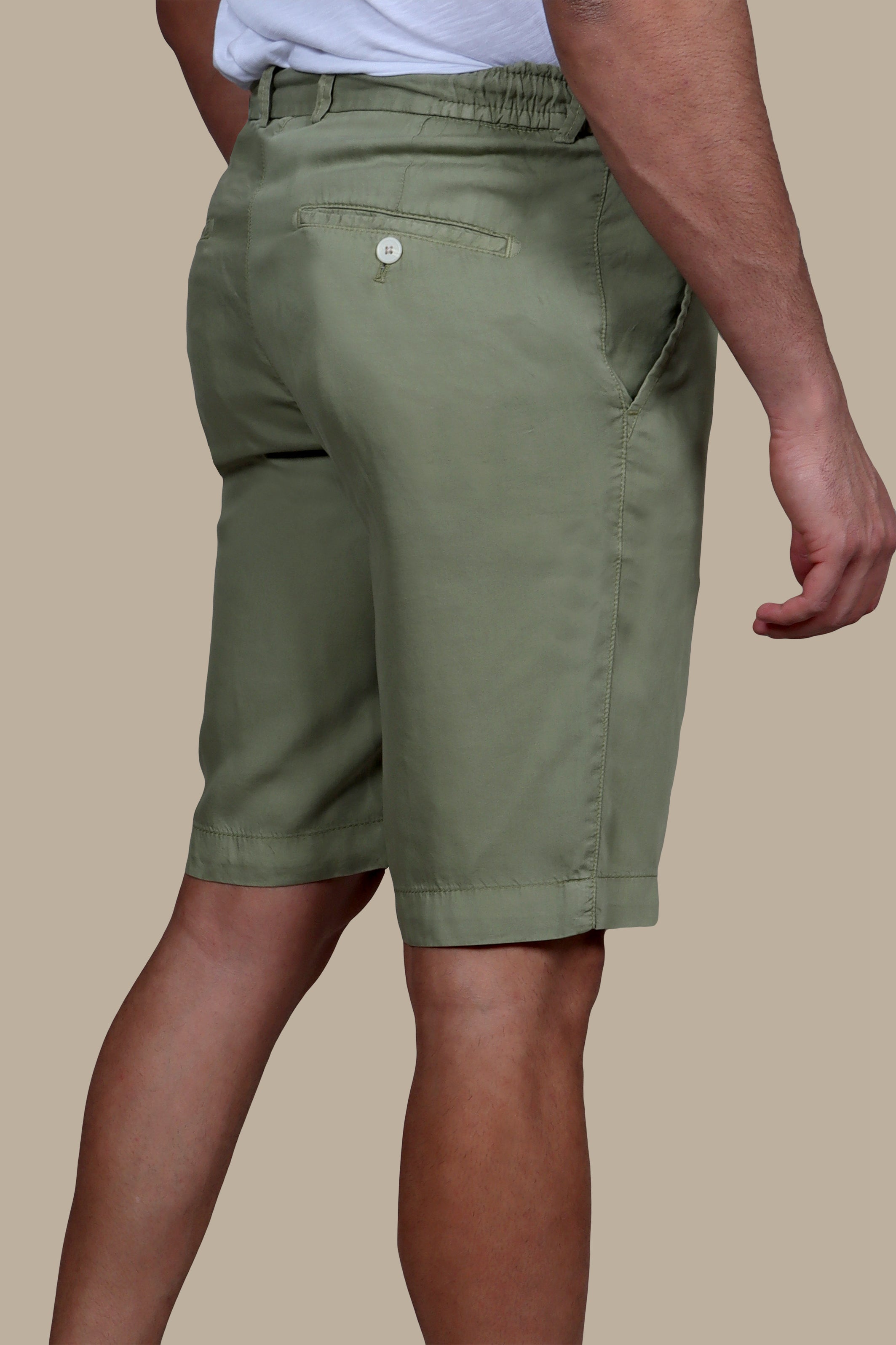 Short Tencel With Elastic Band | Olive