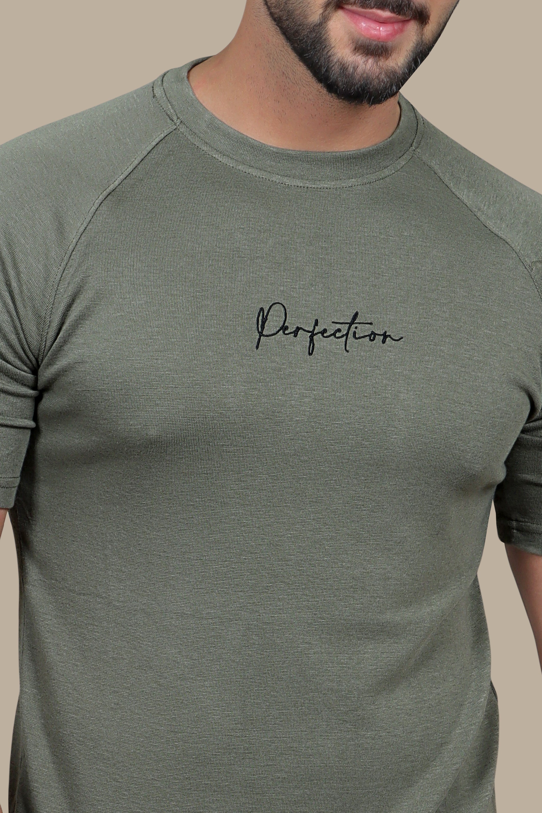 Khaki Wordplay: Printed Perfection T-shirt