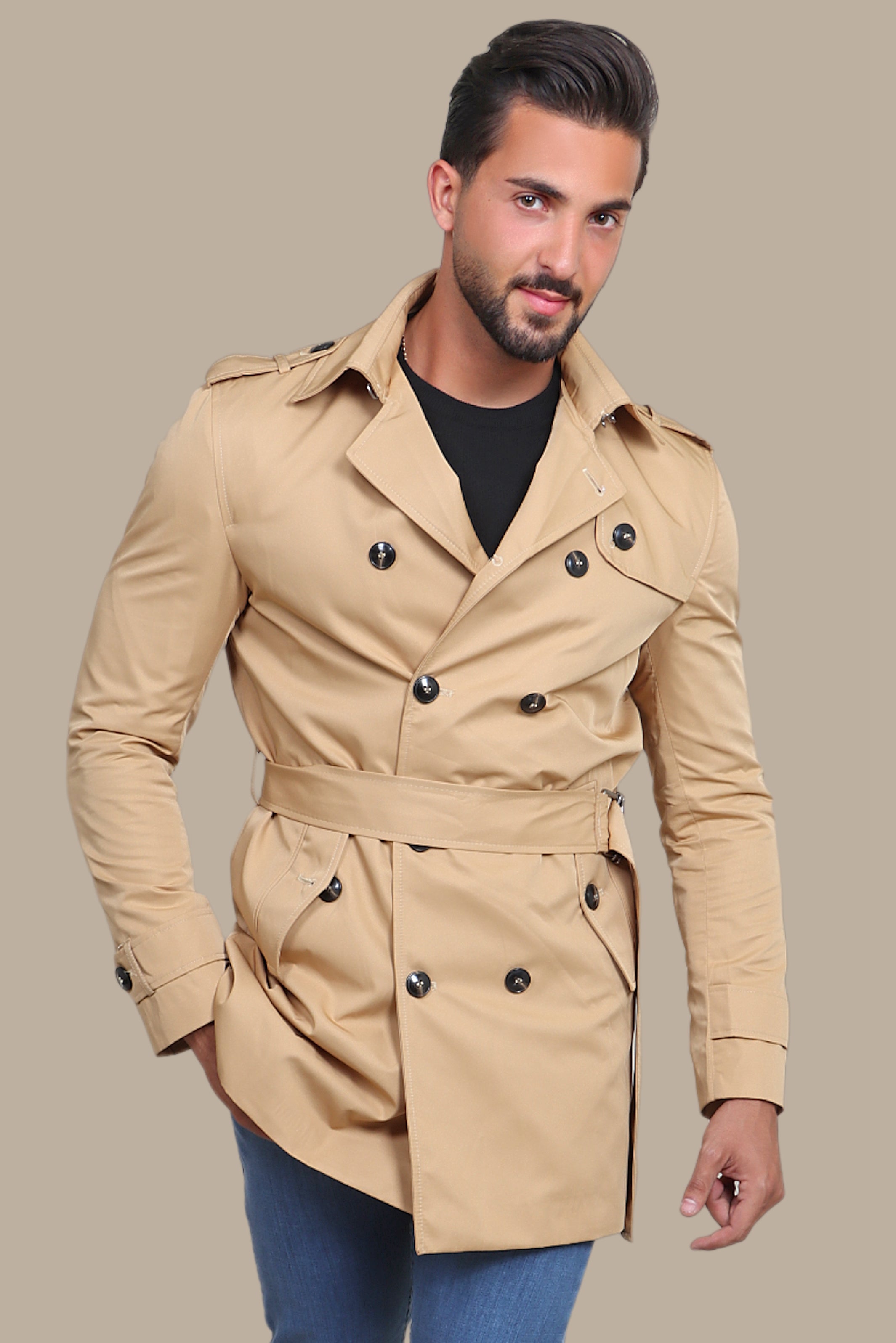 Beige Brigade: The Ultimate Trench Coat in Military-Inspired Beige