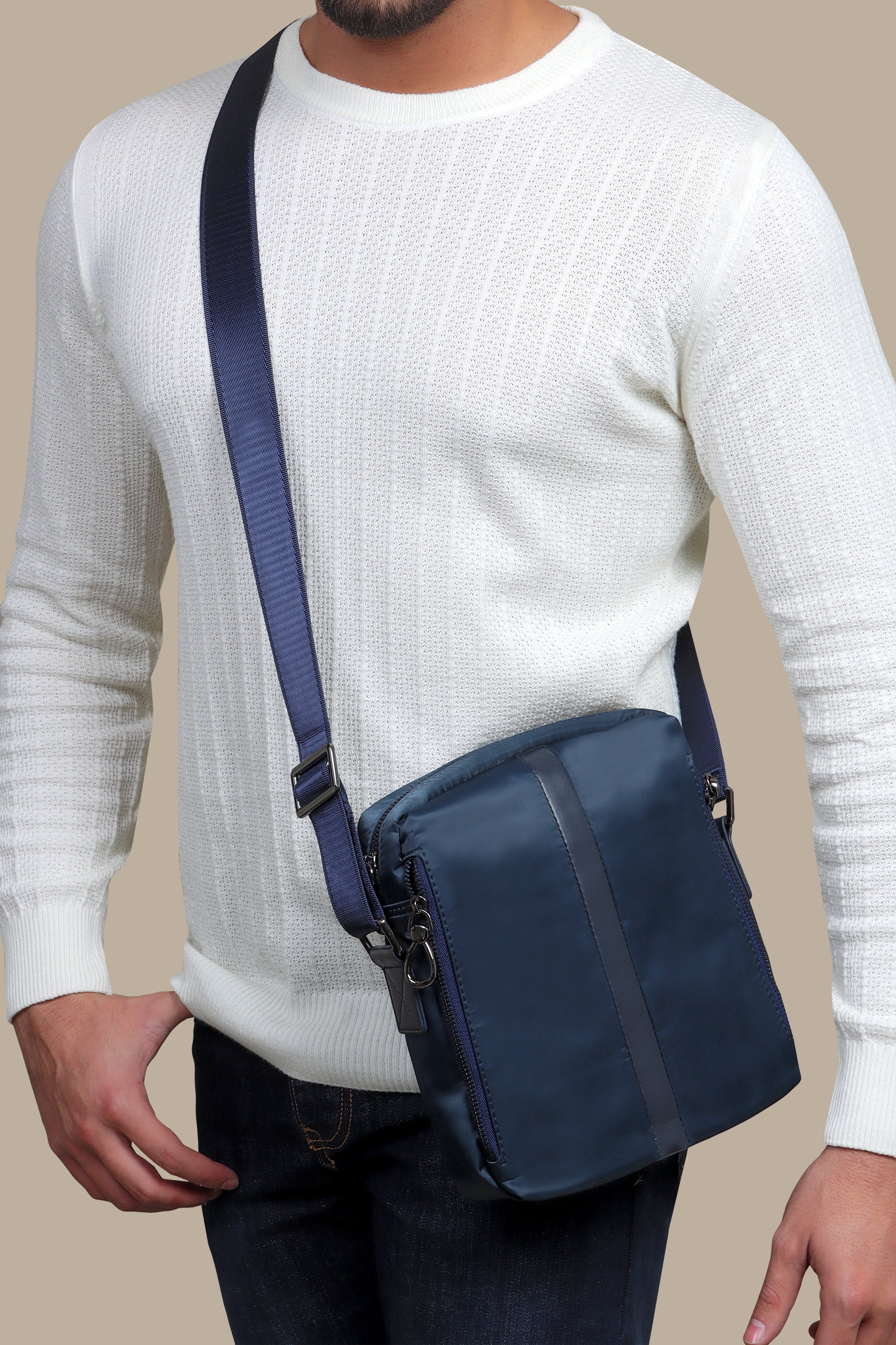 Blue Horizon: Stylish Nylon Cross bag for Everyday Adventures