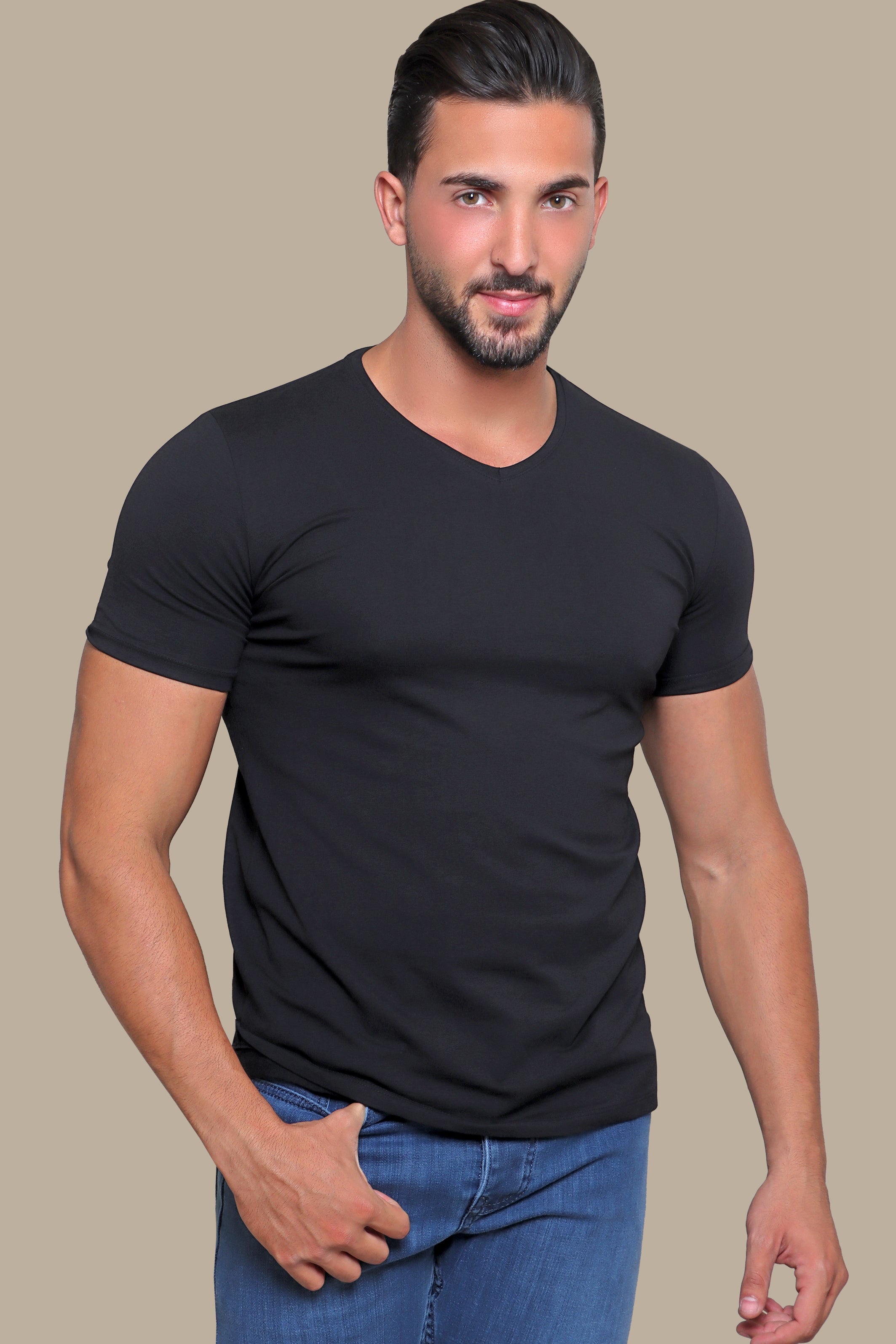 T-shirt Basic V-Neck | Black