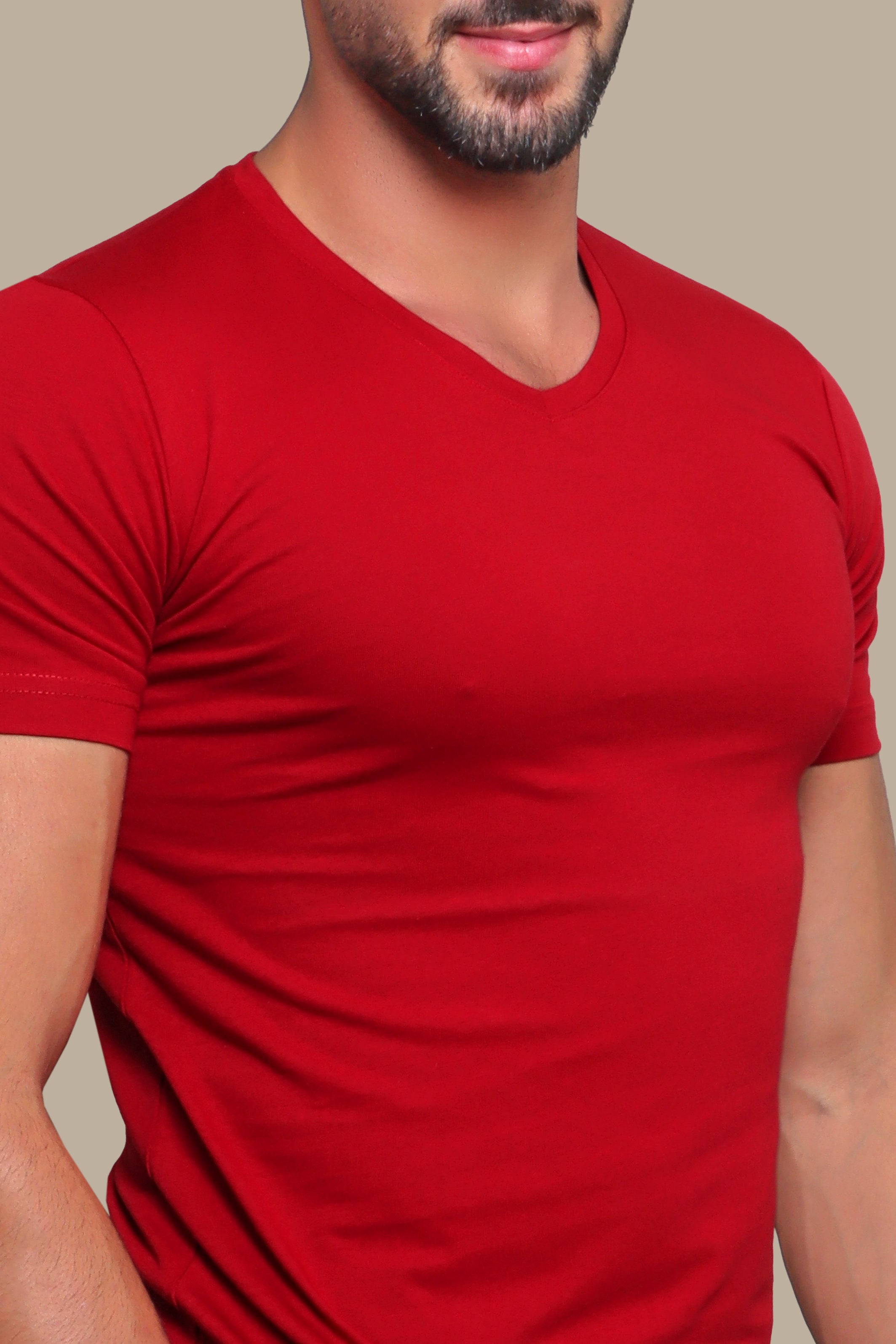 T-shirt Basic V-Neck | Red