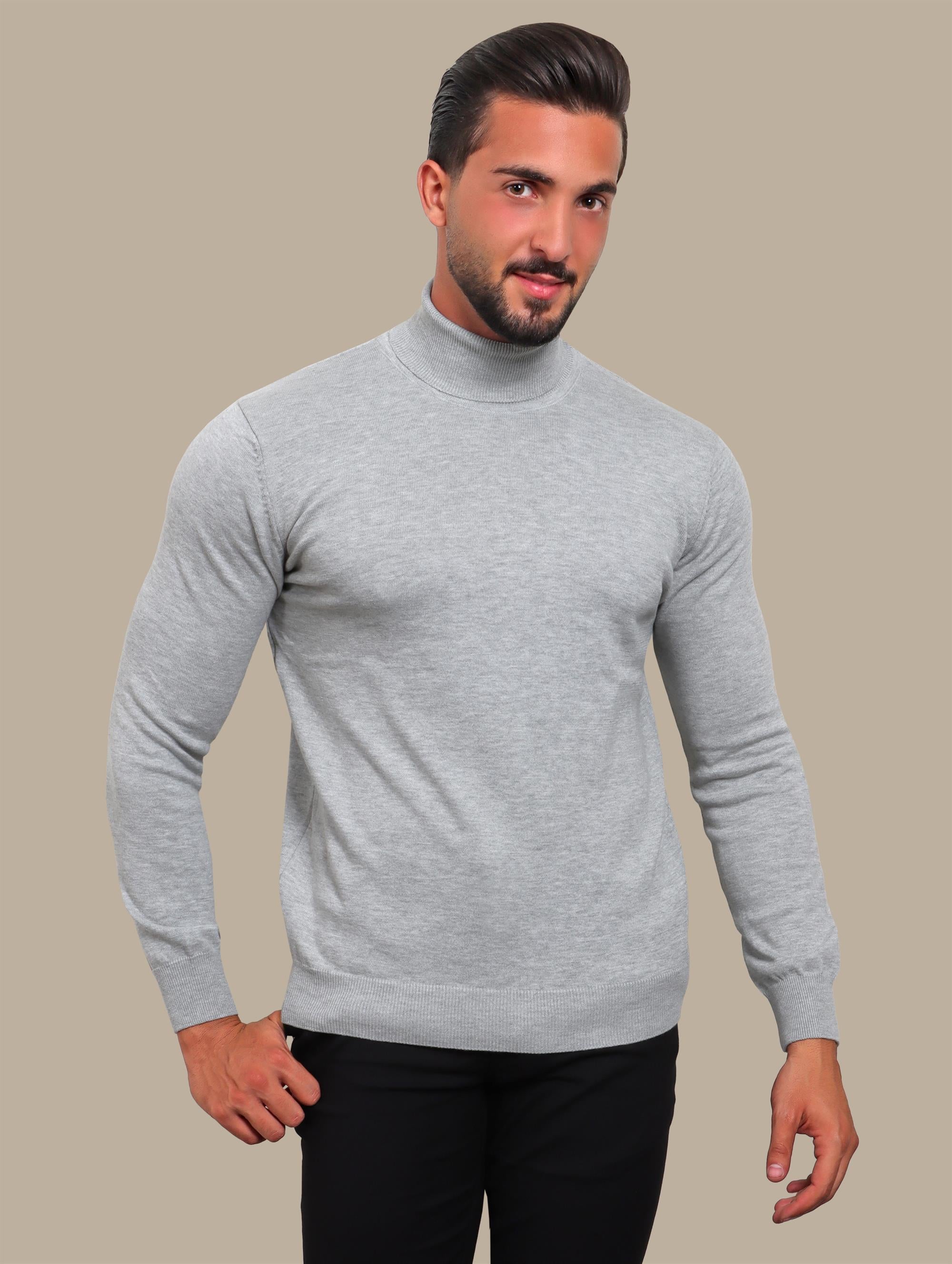 Sweater Turtle Neck Basic | Light Grey