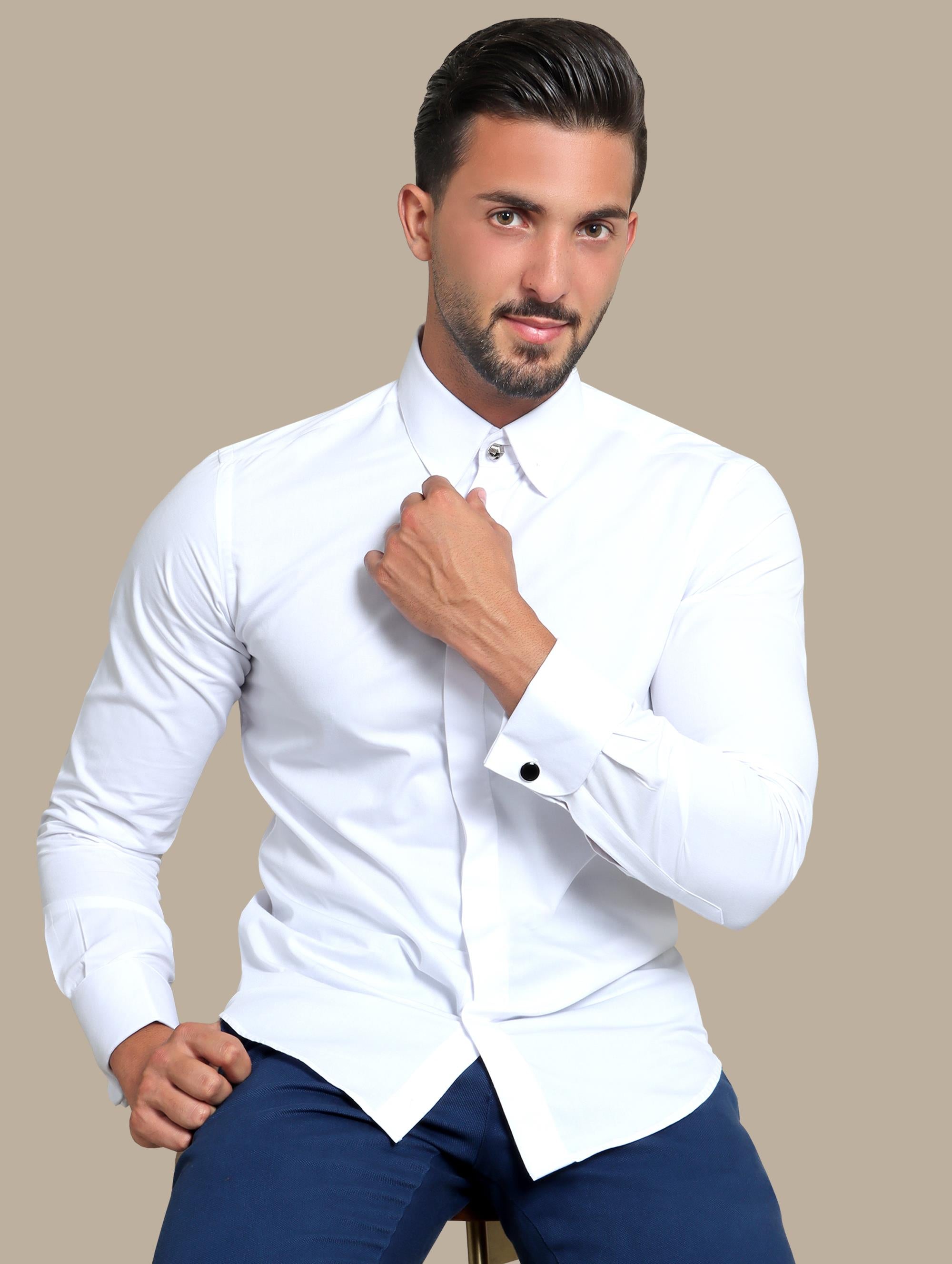 Shirt Pin Collar | White