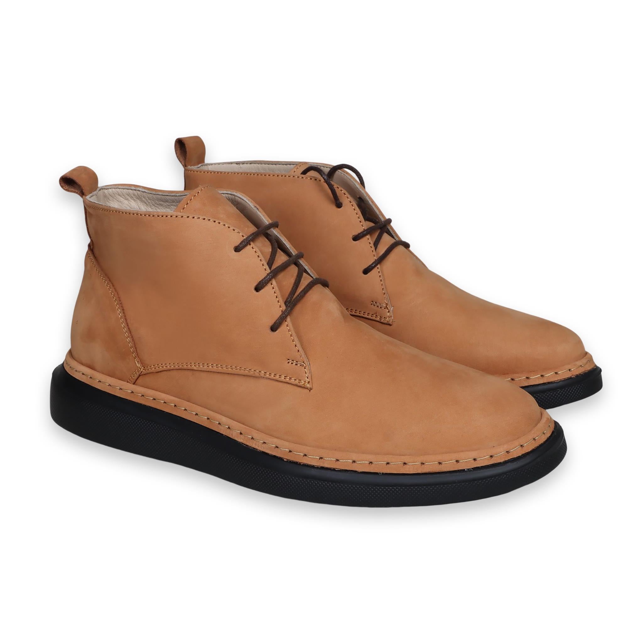 Shoes Half Boot Nubuck Plain | Camel