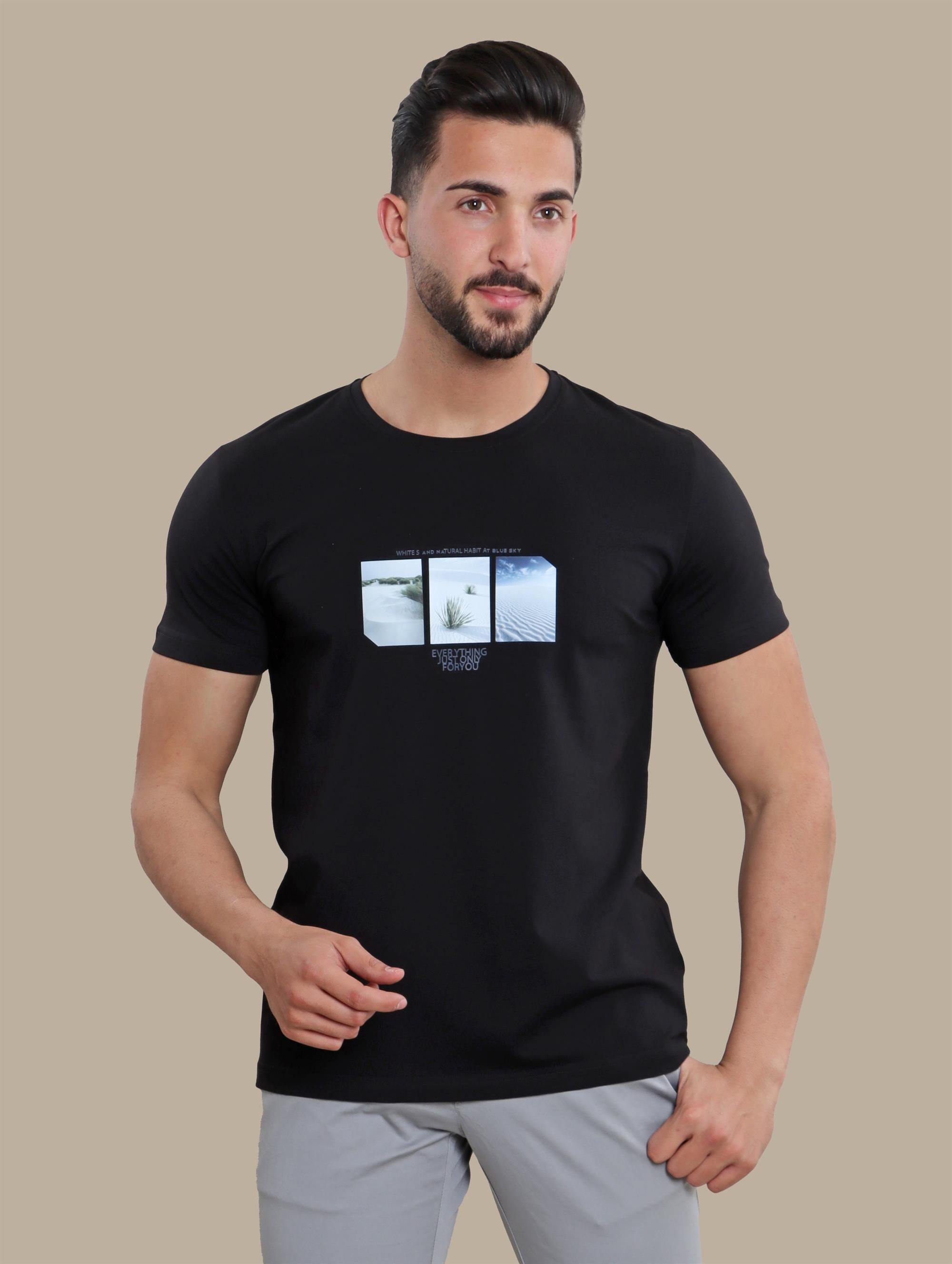 T-shirt Printed Desert | Black