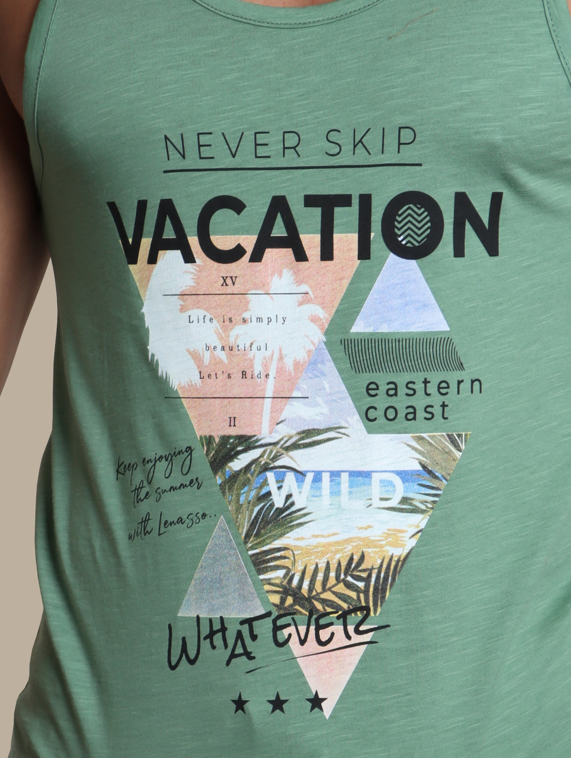 I-Shirt Printed Vacation | Green